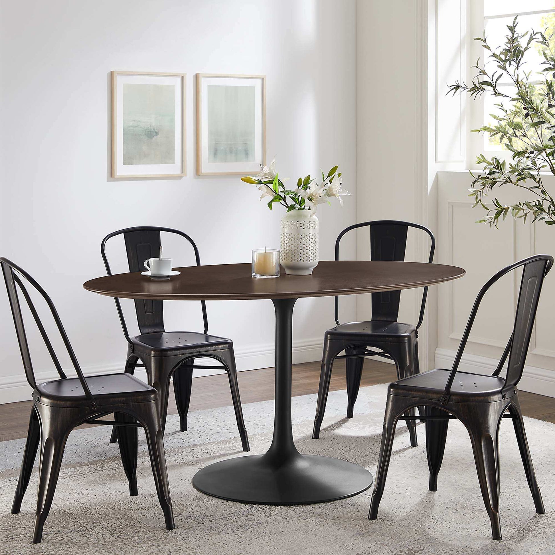 Lippa 60" Oval Wood Dining Table by Modway - Best Buy Furniture