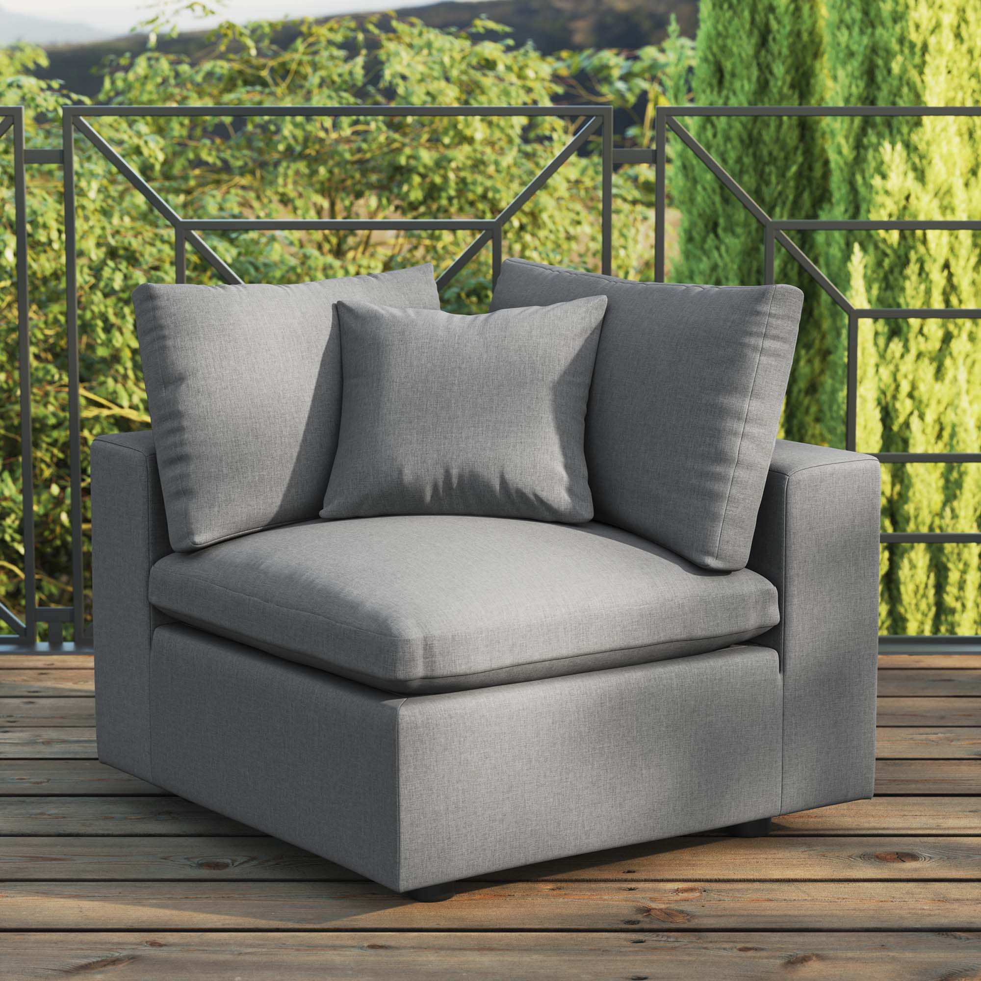 Commix Overstuffed Outdoor Patio Corner Chair by Modway - Best Buy Furniture