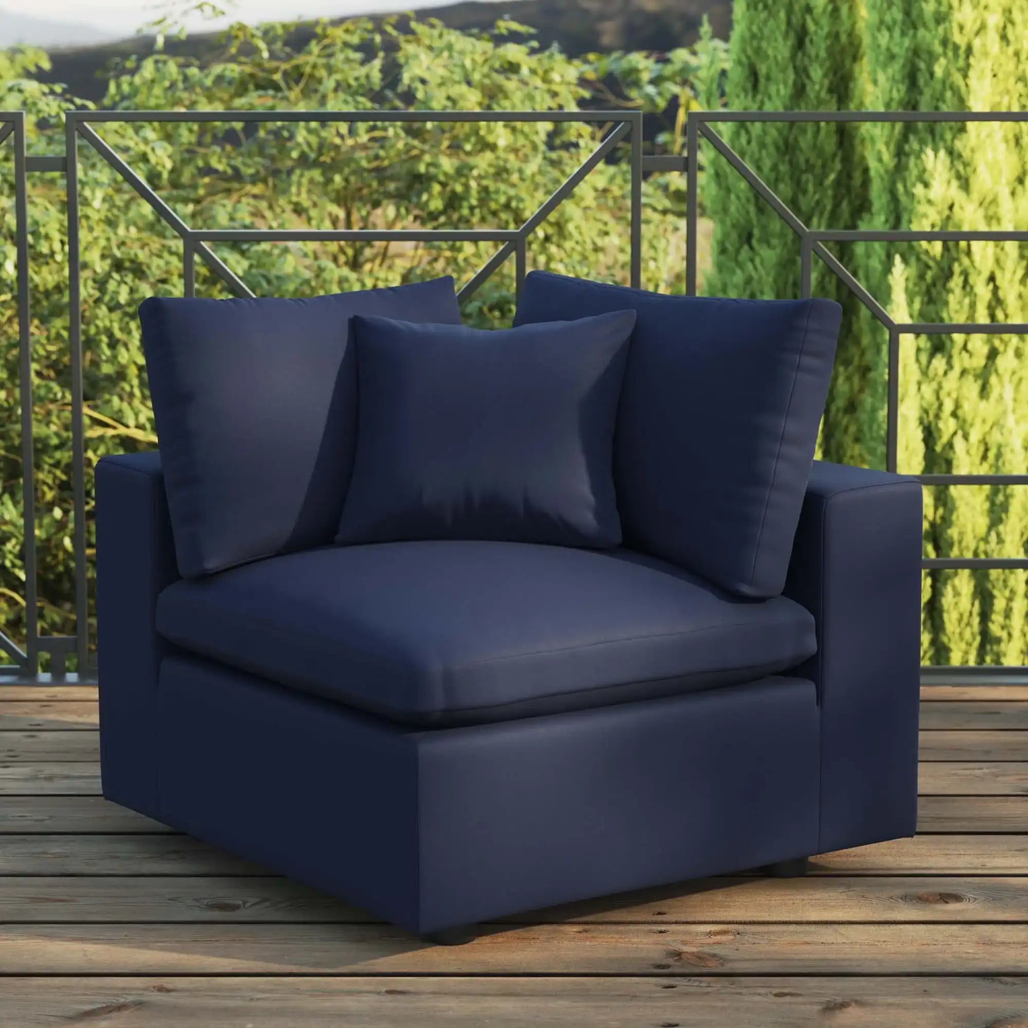 Commix Overstuffed Outdoor Patio Corner Chair by Modway - Best Buy Furniture