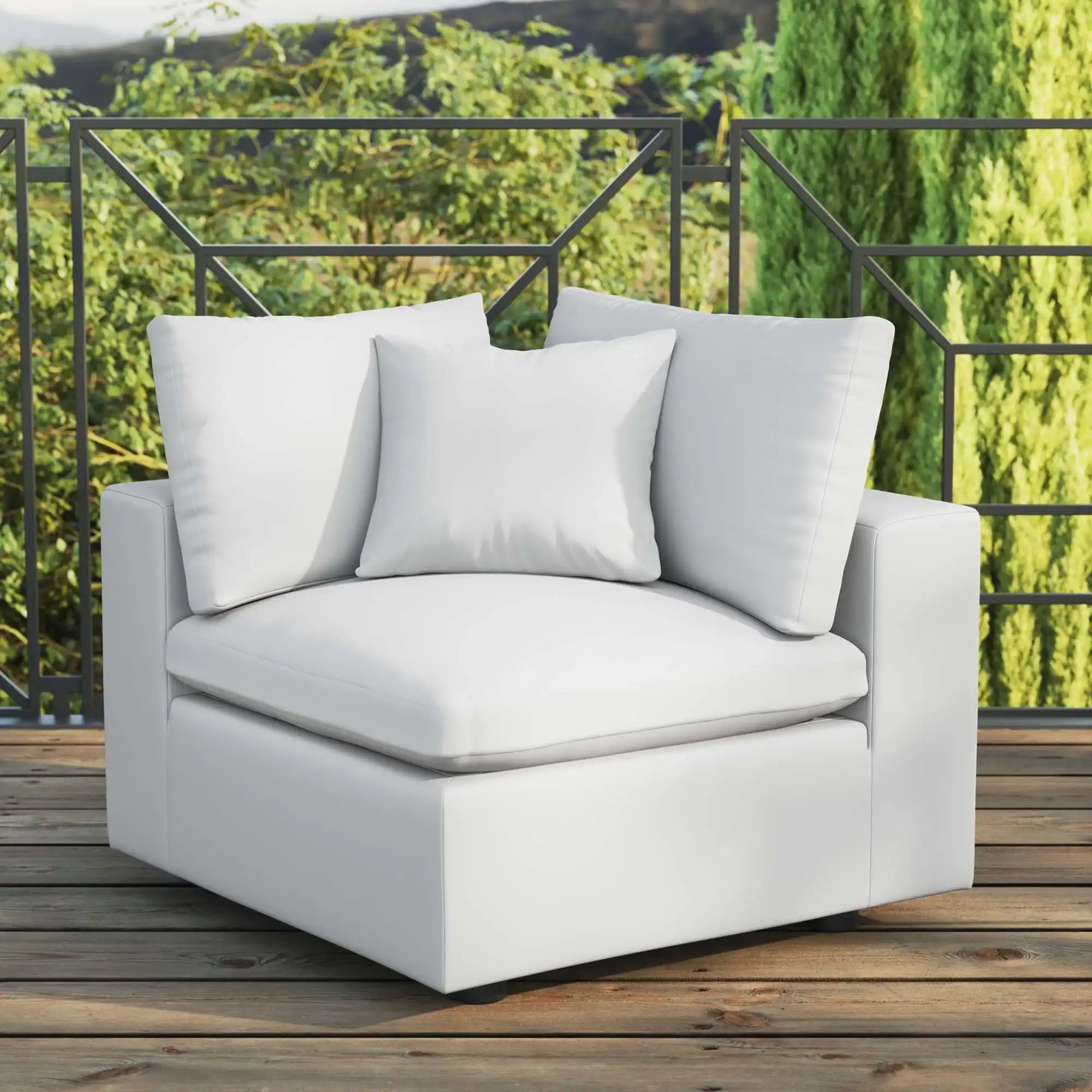 Commix Overstuffed Outdoor Patio Corner Chair by Modway - Best Buy Furniture