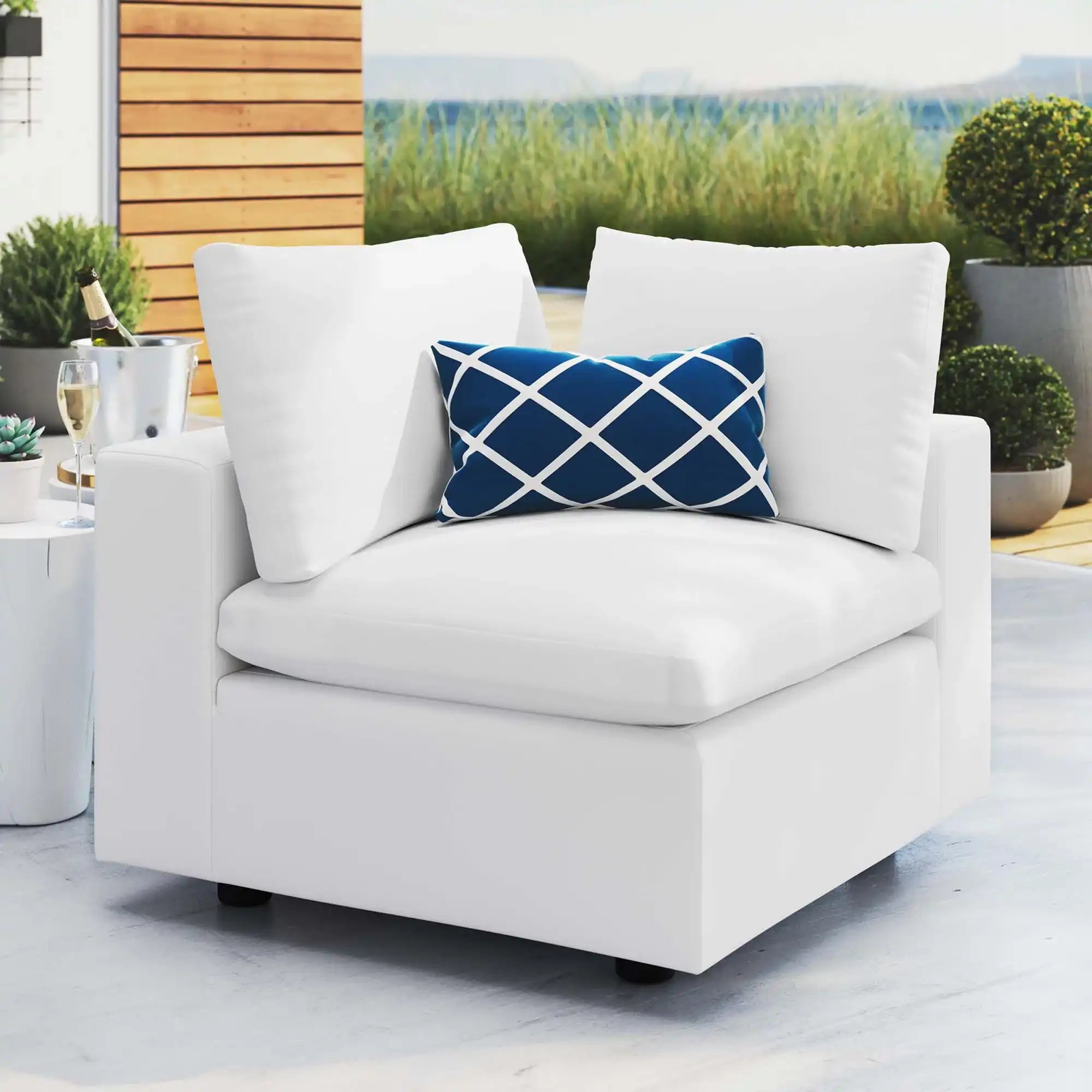 Commix Sunbrella� Outdoor Patio Corner Chair by Modway - Best Buy Furniture