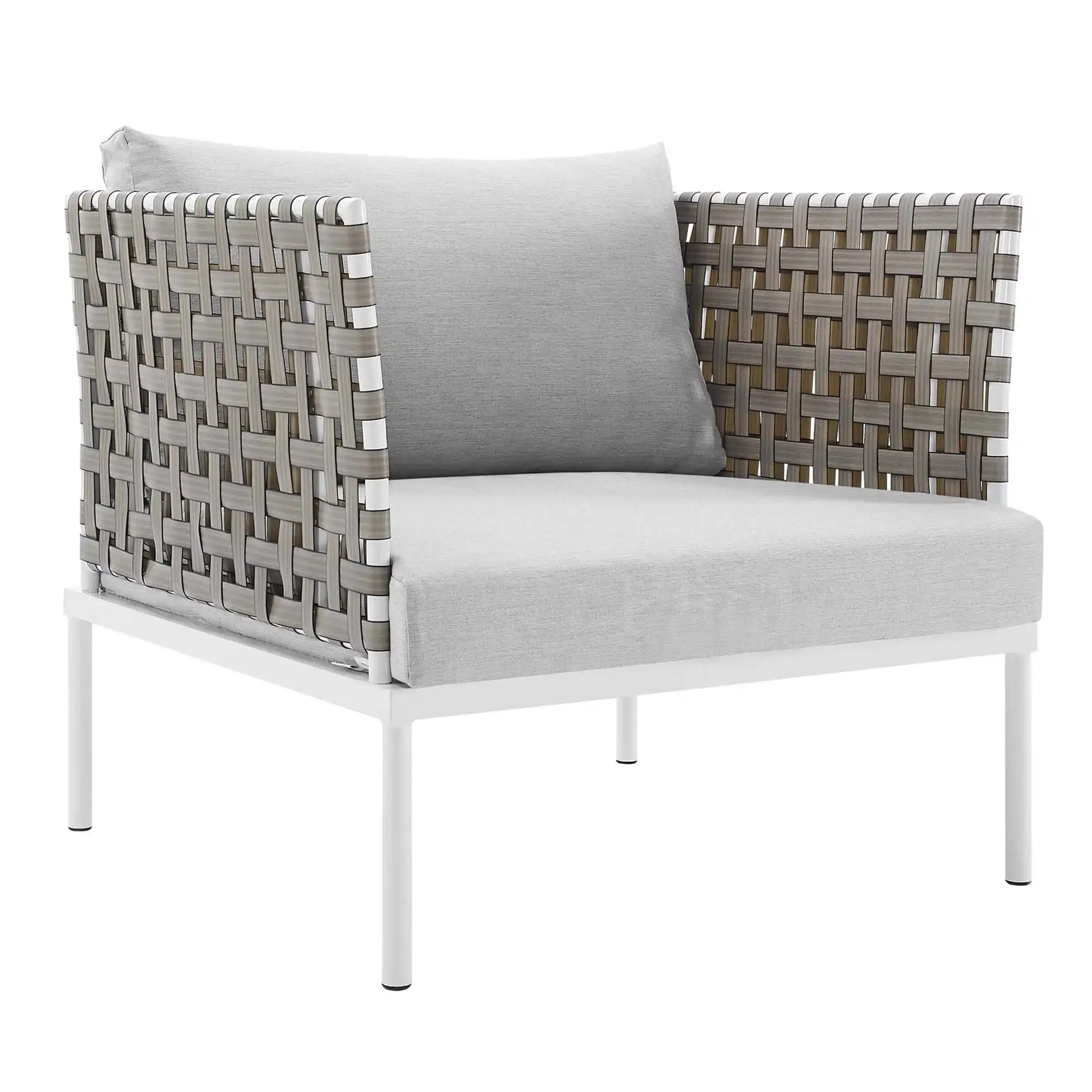 Harmony Sunbrella� Basket Weave Outdoor Patio Aluminum Armchair by Modway - Best Buy Furniture