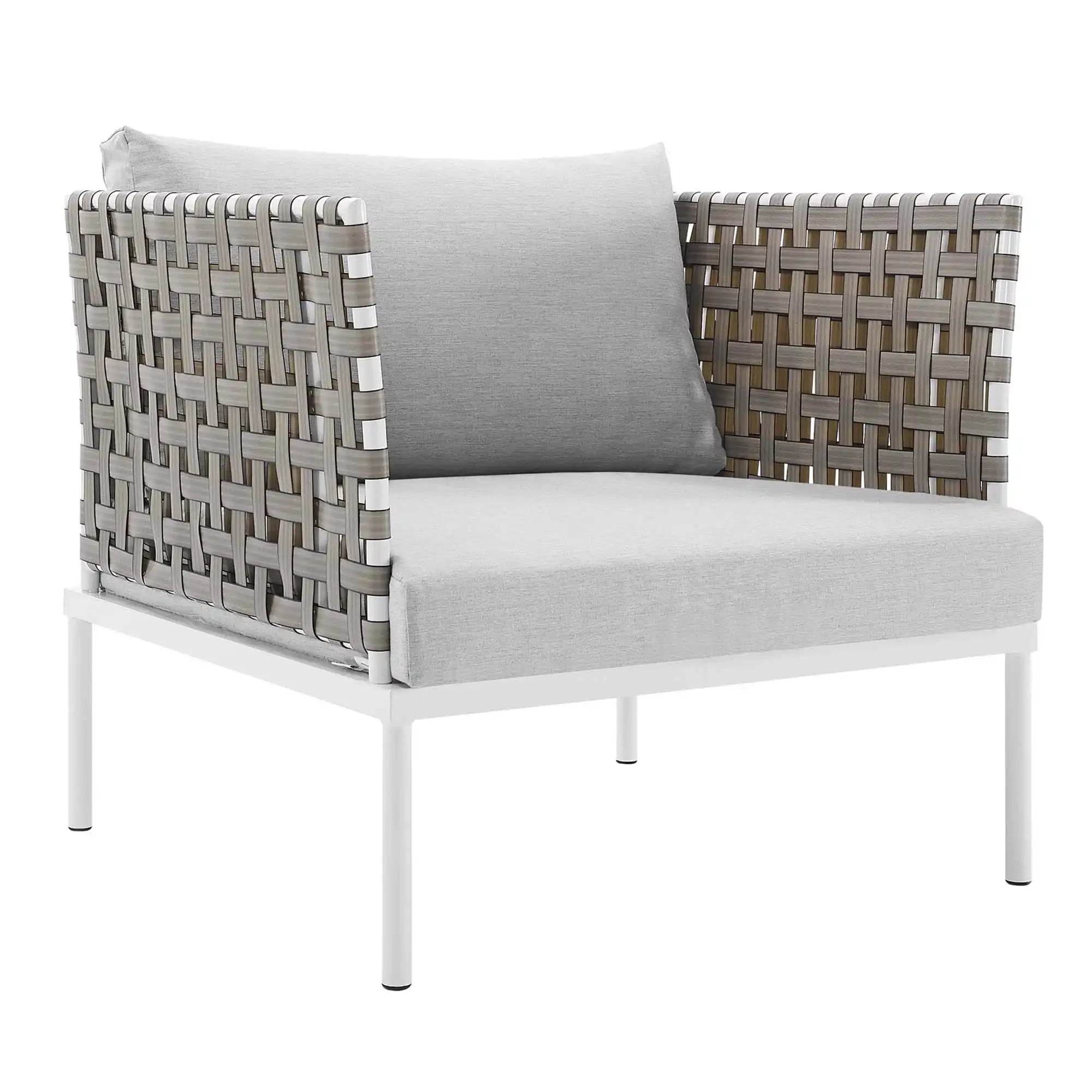 Harmony Sunbrella� Basket Weave Outdoor Patio Aluminum Armchair by Modway - Best Buy Furniture