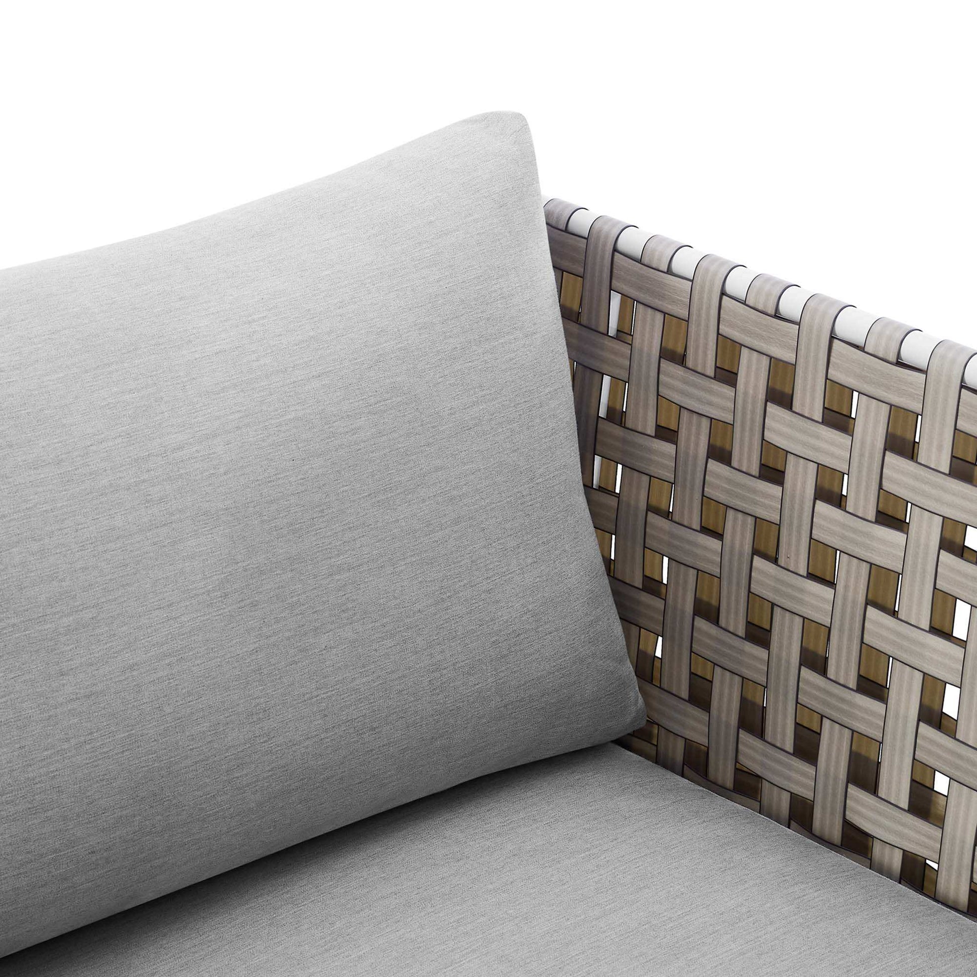 Harmony Sunbrella� Basket Weave Outdoor Patio Aluminum Armchair by Modway - Best Buy Furniture