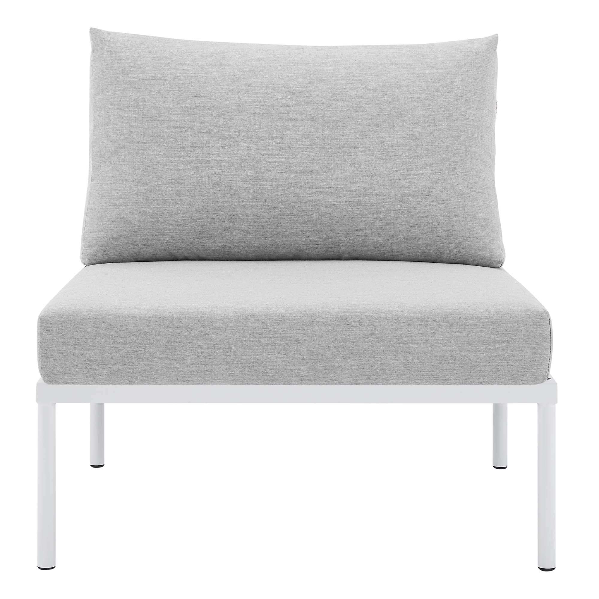 Harmony Sunbrella� Basket Weave Outdoor Patio Aluminum Armless Chair by Modway - Best Buy Furniture