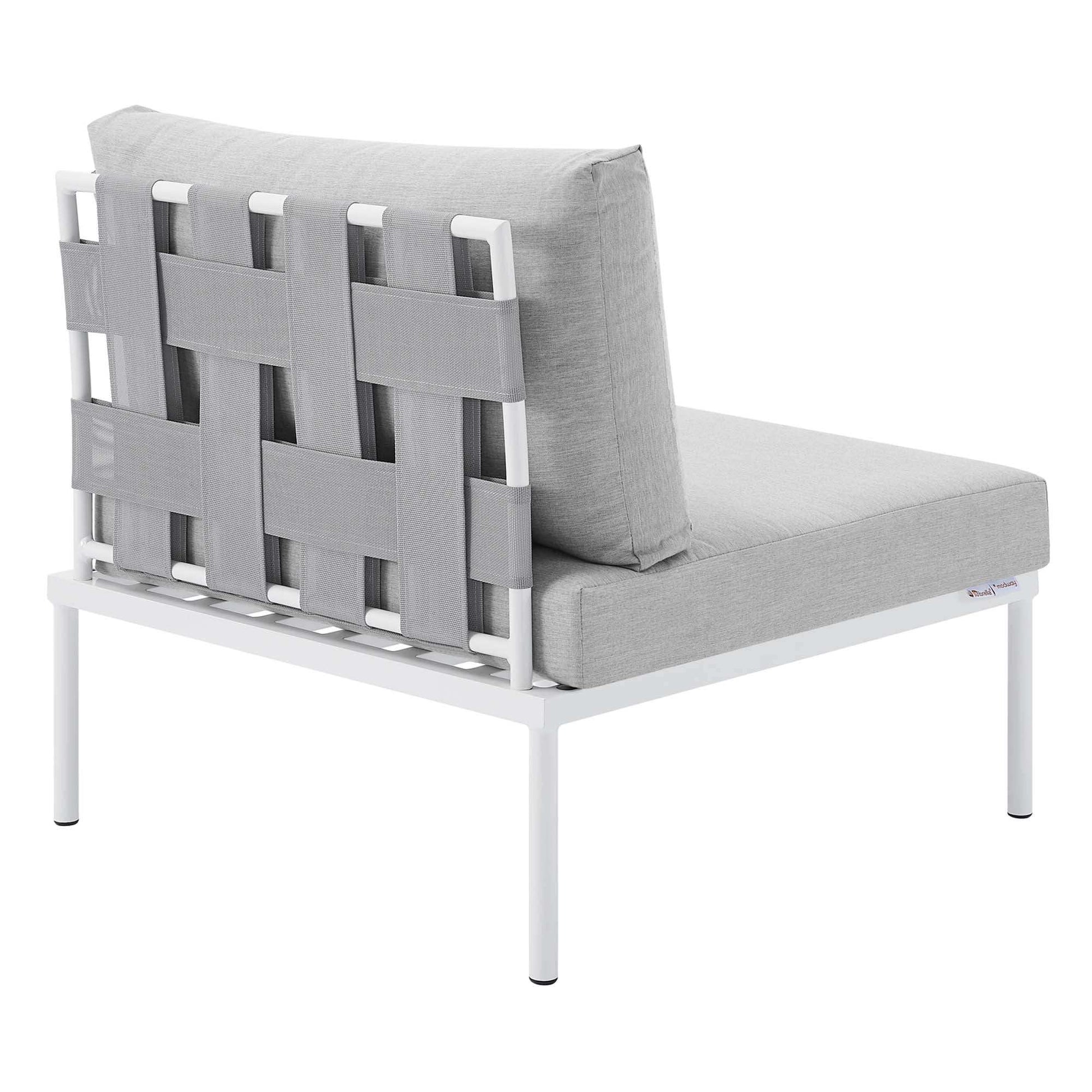 Harmony Sunbrella� Outdoor Patio Aluminum Armless Chair by Modway - Best Buy Furniture