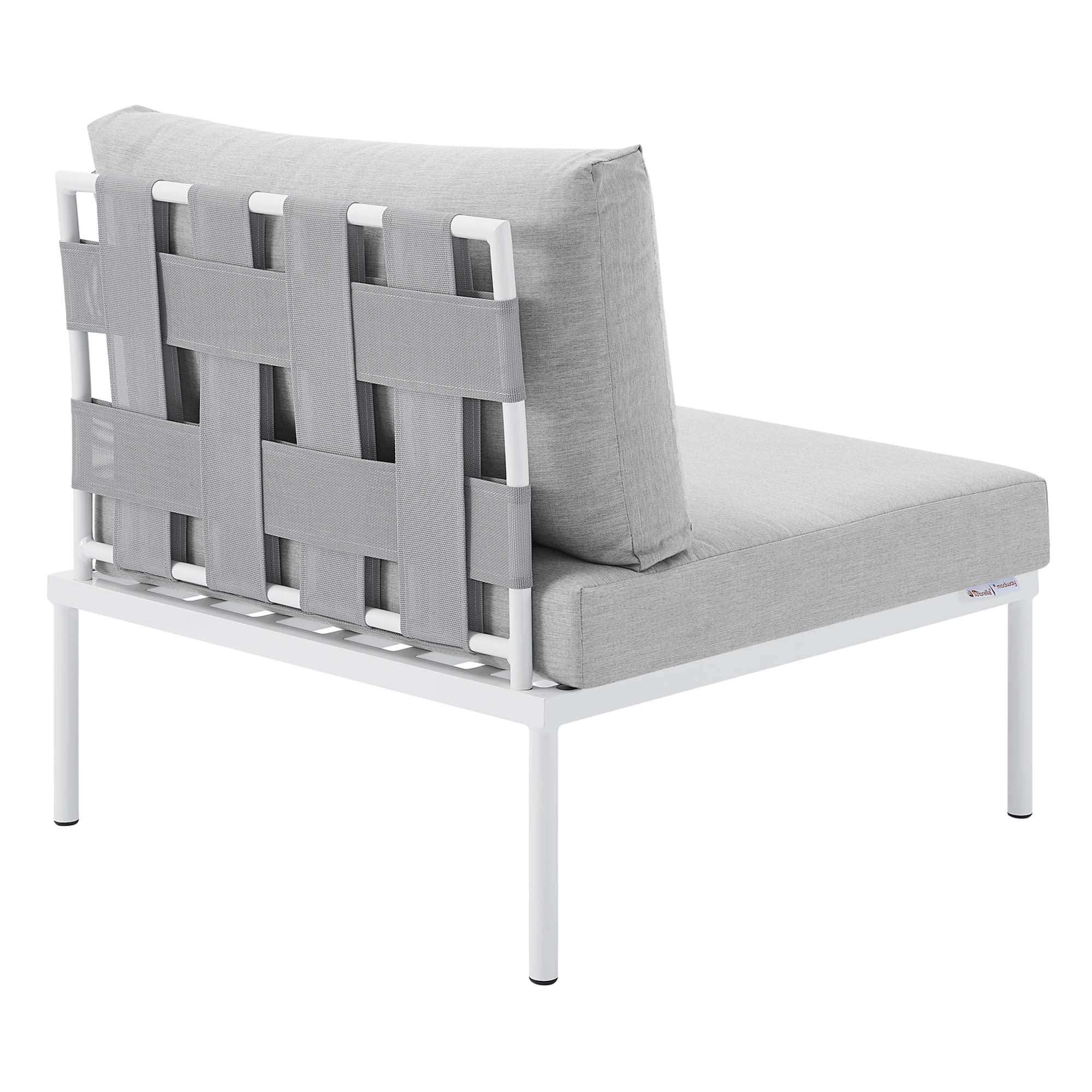 Harmony Sunbrella� Outdoor Patio Aluminum Armless Chair by Modway - Best Buy Furniture
