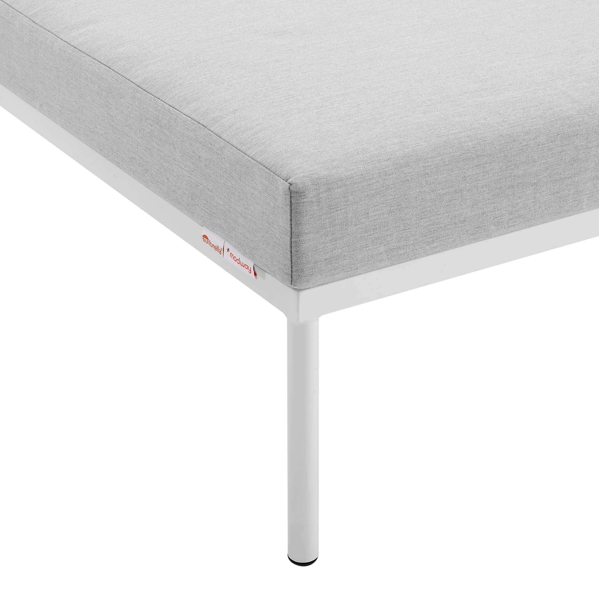 Harmony Sunbrella� Outdoor Patio Aluminum Ottoman by Modway - Best Buy Furniture
