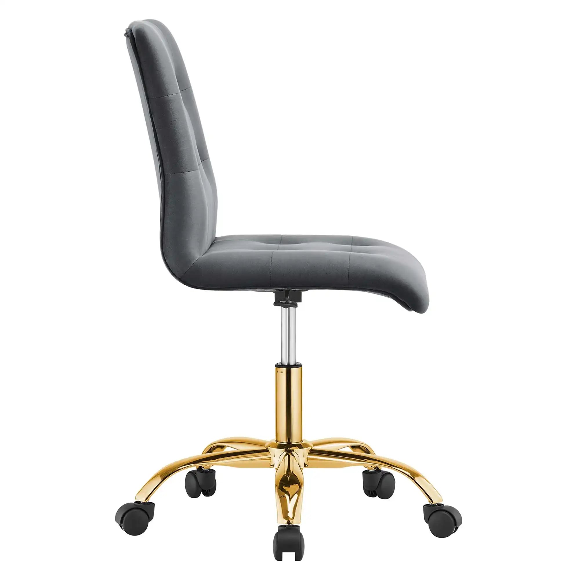 Prim Armless Performance Velvet Office Chair by Modway - Best Buy Furniture