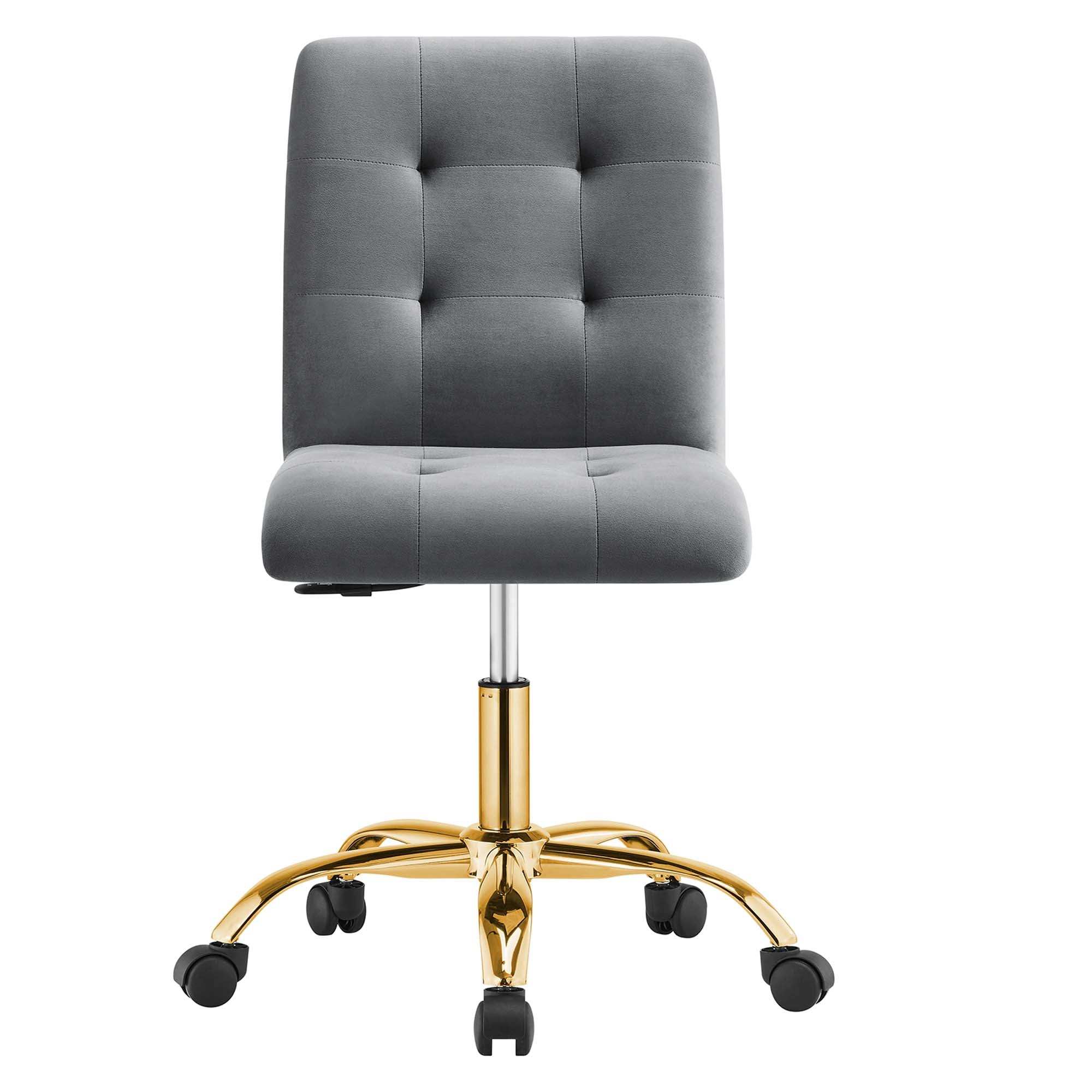 Prim Armless Performance Velvet Office Chair by Modway - Best Buy Furniture