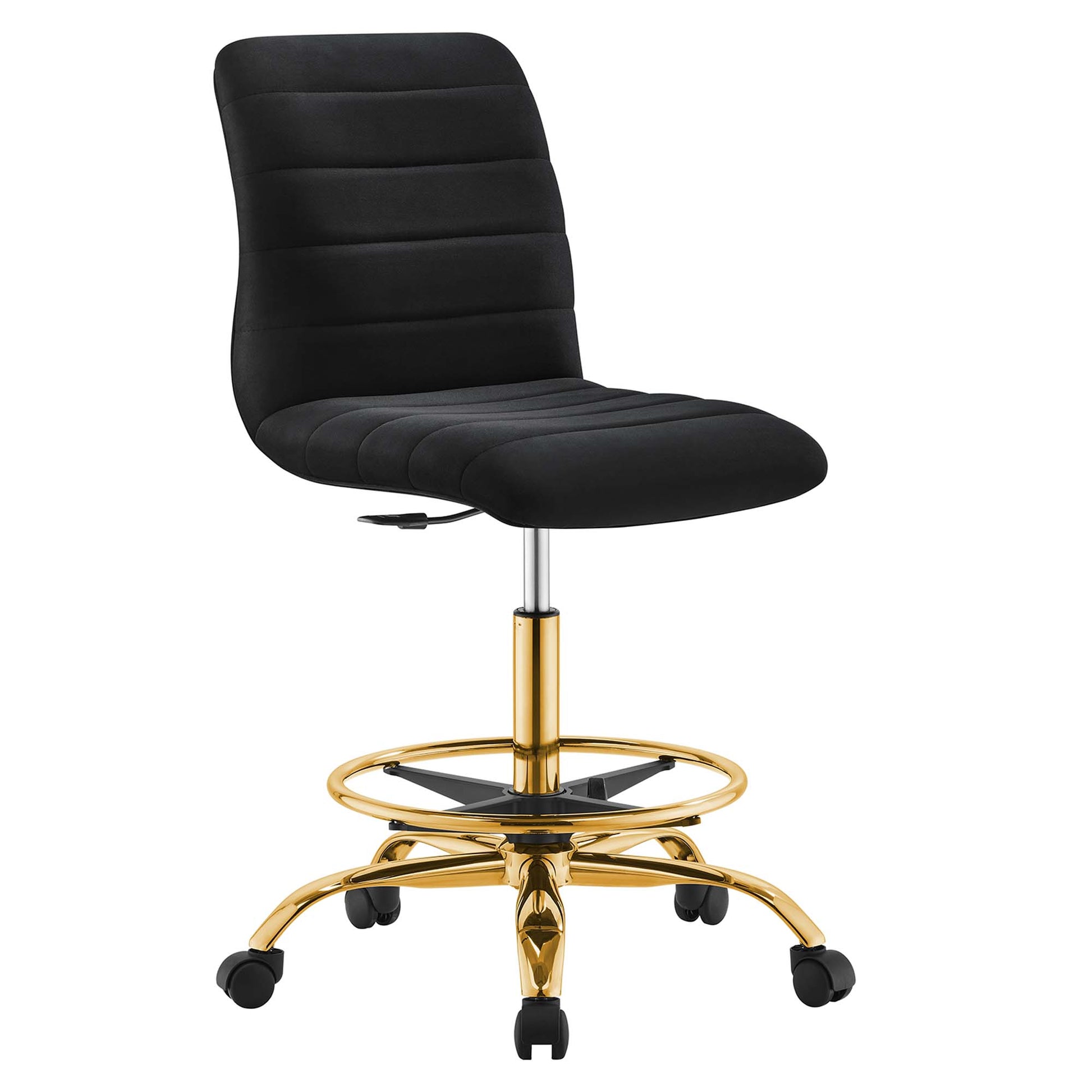 Ripple Armless Performance Velvet Drafting Chair by Modway - Best Buy Furniture