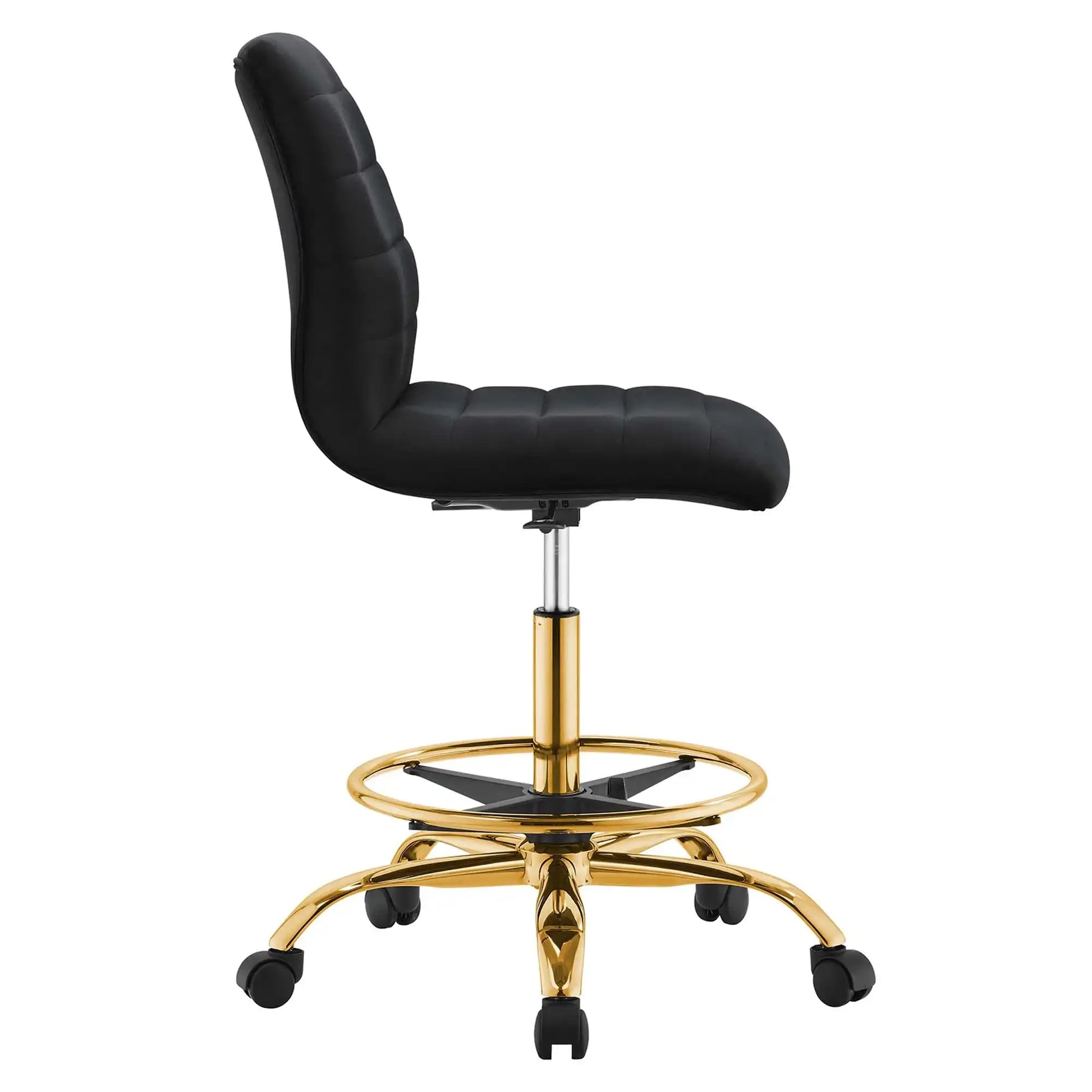 Ripple Armless Performance Velvet Drafting Chair by Modway - Best Buy Furniture