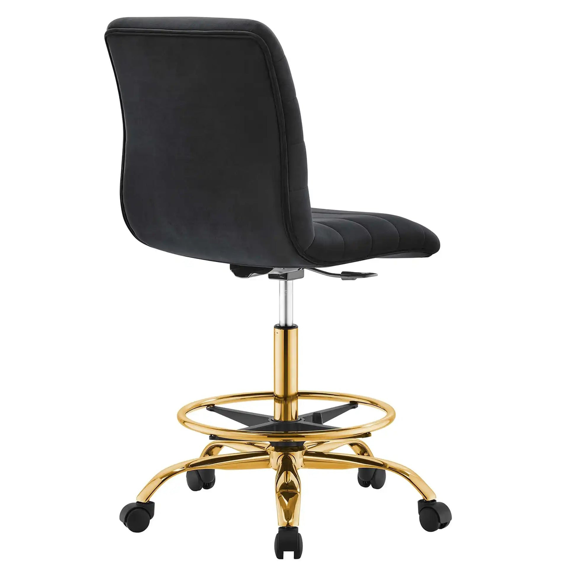 Ripple Armless Performance Velvet Drafting Chair by Modway - Best Buy Furniture