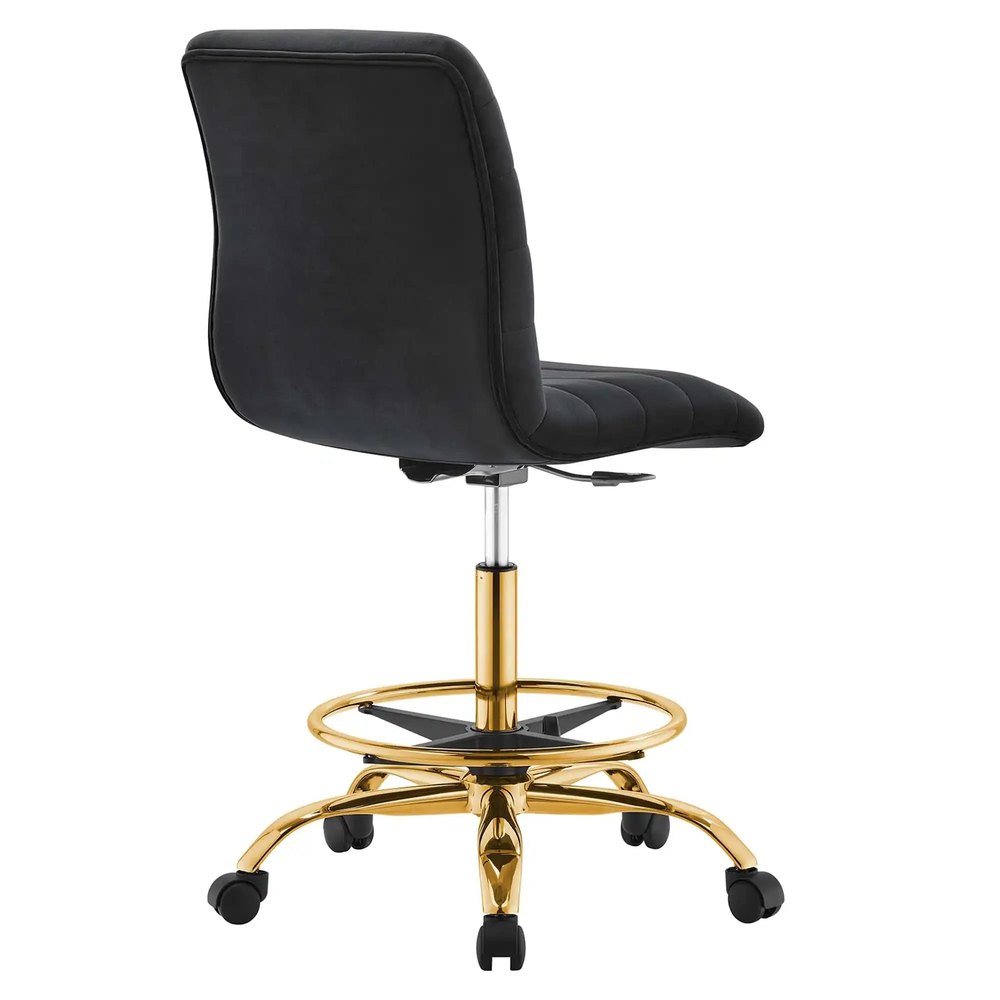 Ripple Armless Performance Velvet Drafting Chair by Modway - Best Buy Furniture