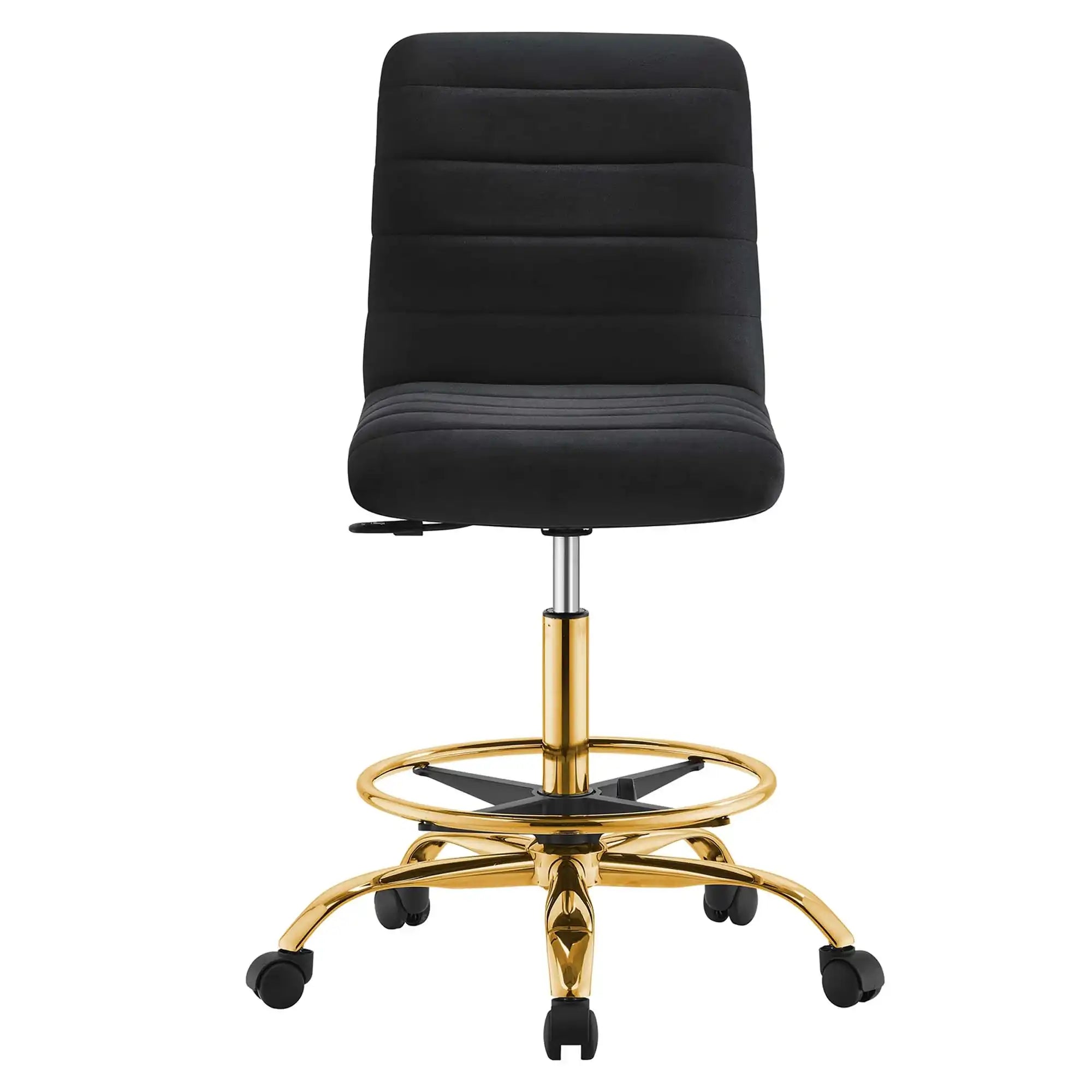 Ripple Armless Performance Velvet Drafting Chair by Modway - Best Buy Furniture