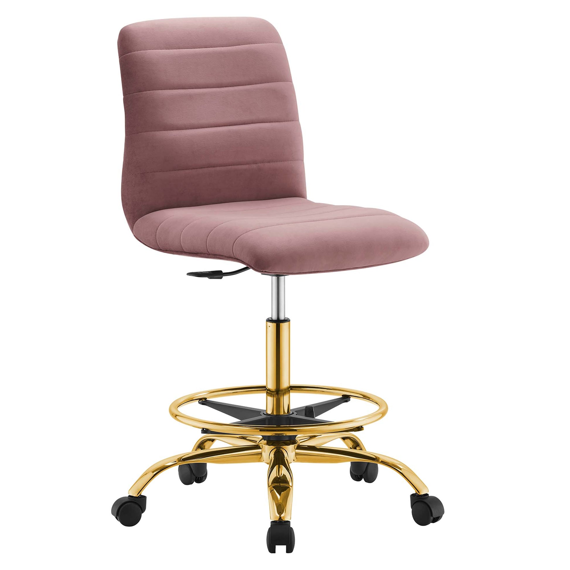 Ripple Armless Performance Velvet Drafting Chair by Modway - Best Buy Furniture
