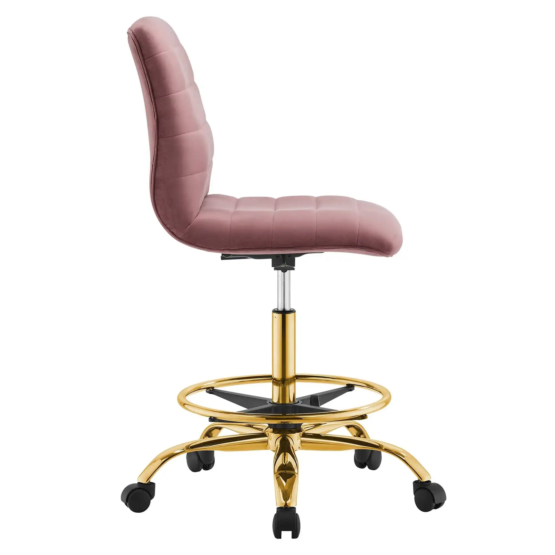 Ripple Armless Performance Velvet Drafting Chair by Modway - Best Buy Furniture