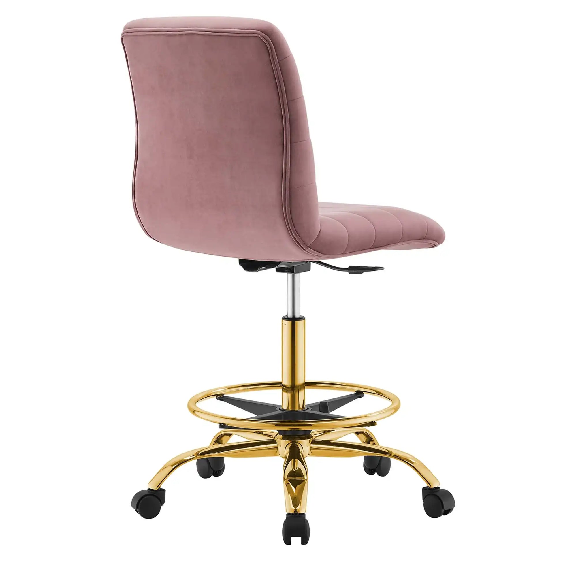 Ripple Armless Performance Velvet Drafting Chair by Modway - Best Buy Furniture