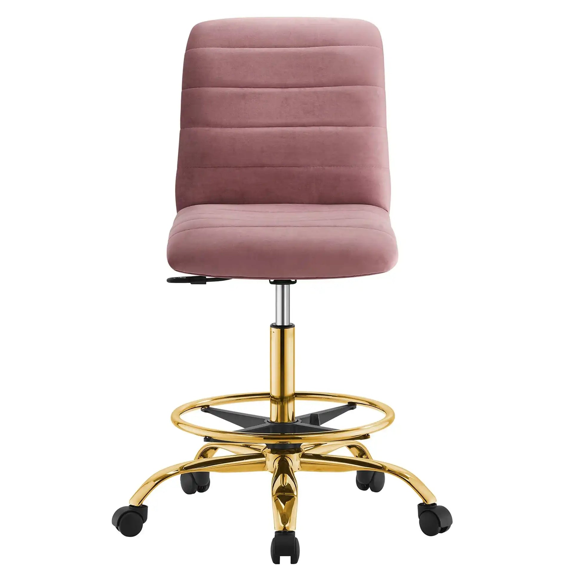 Ripple Armless Performance Velvet Drafting Chair by Modway - Best Buy Furniture