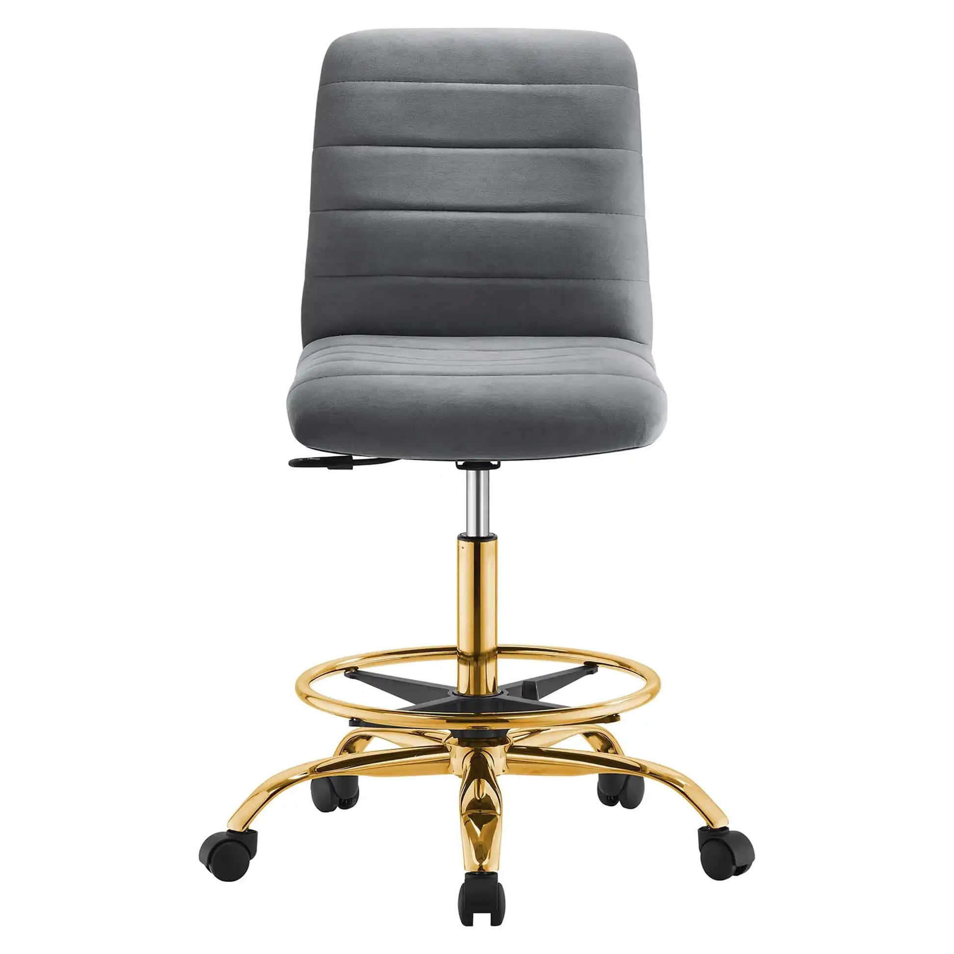 Ripple Armless Performance Velvet Drafting Chair by Modway - Best Buy Furniture