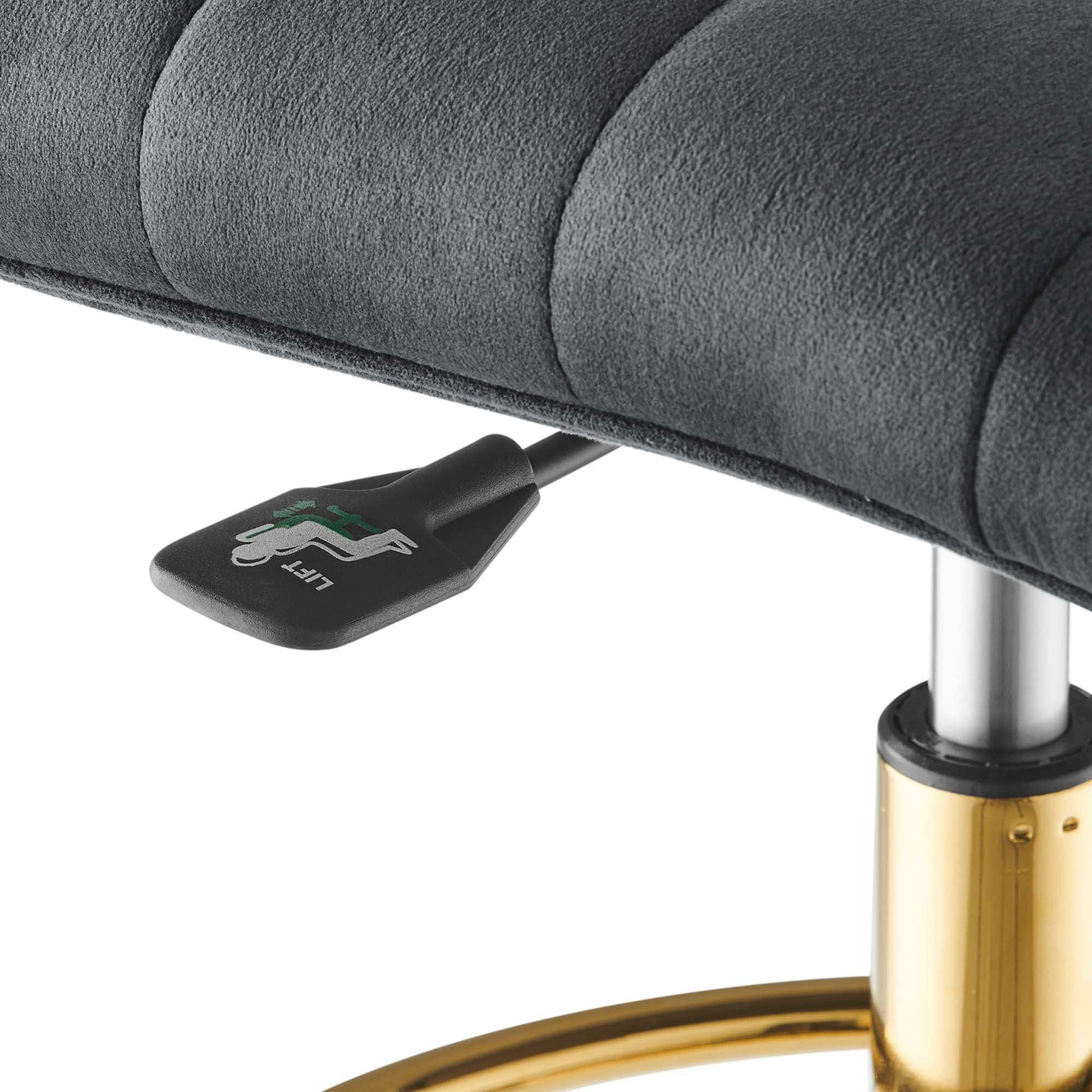 Ripple Armless Performance Velvet Drafting Chair by Modway - Best Buy Furniture