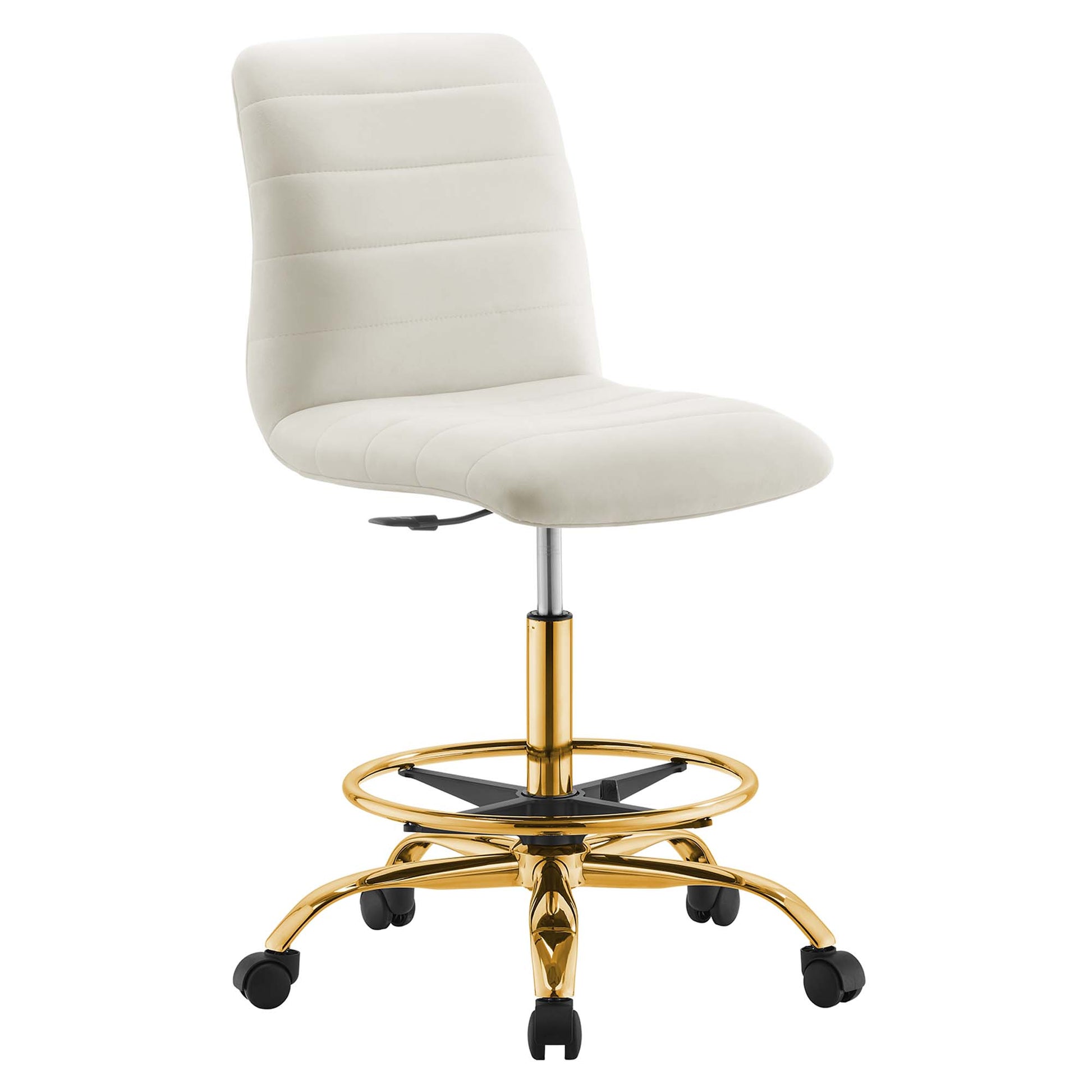 Ripple Armless Performance Velvet Drafting Chair by Modway - Best Buy Furniture