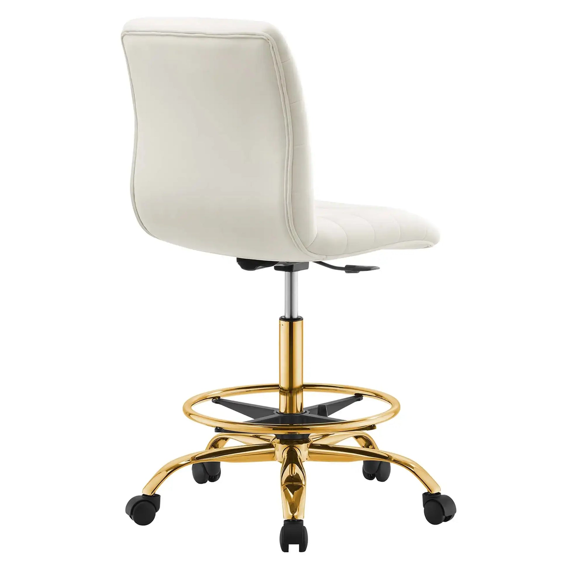 Ripple Armless Performance Velvet Drafting Chair by Modway - Best Buy Furniture