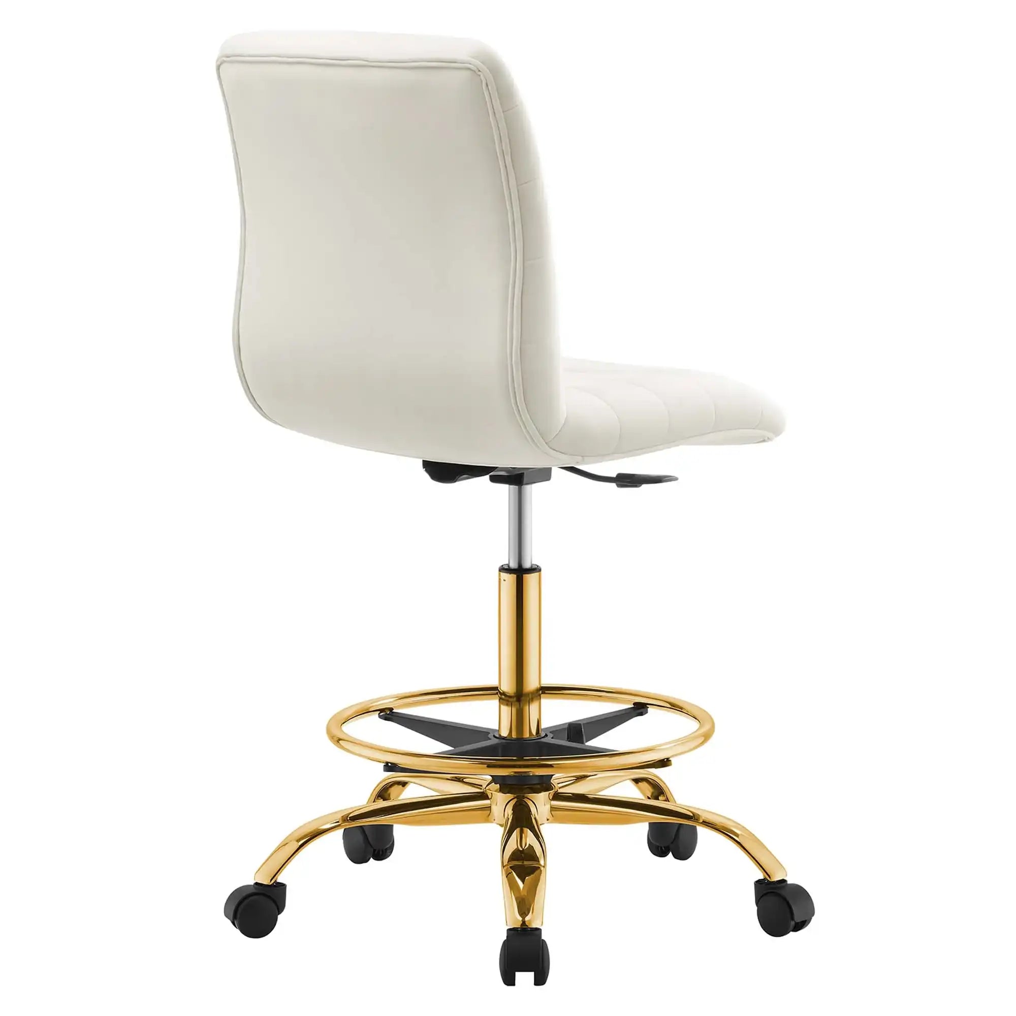 Ripple Armless Performance Velvet Drafting Chair by Modway - Best Buy Furniture