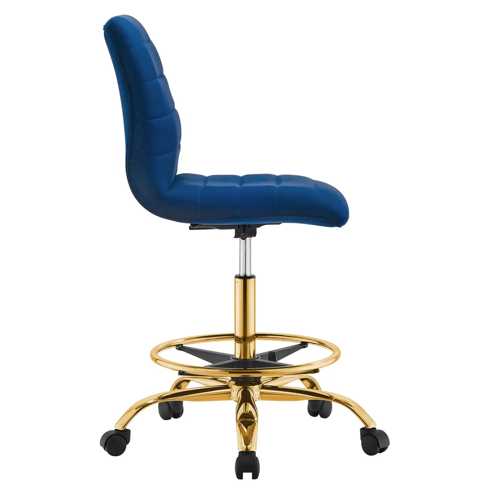 Ripple Armless Performance Velvet Drafting Chair by Modway - Best Buy Furniture