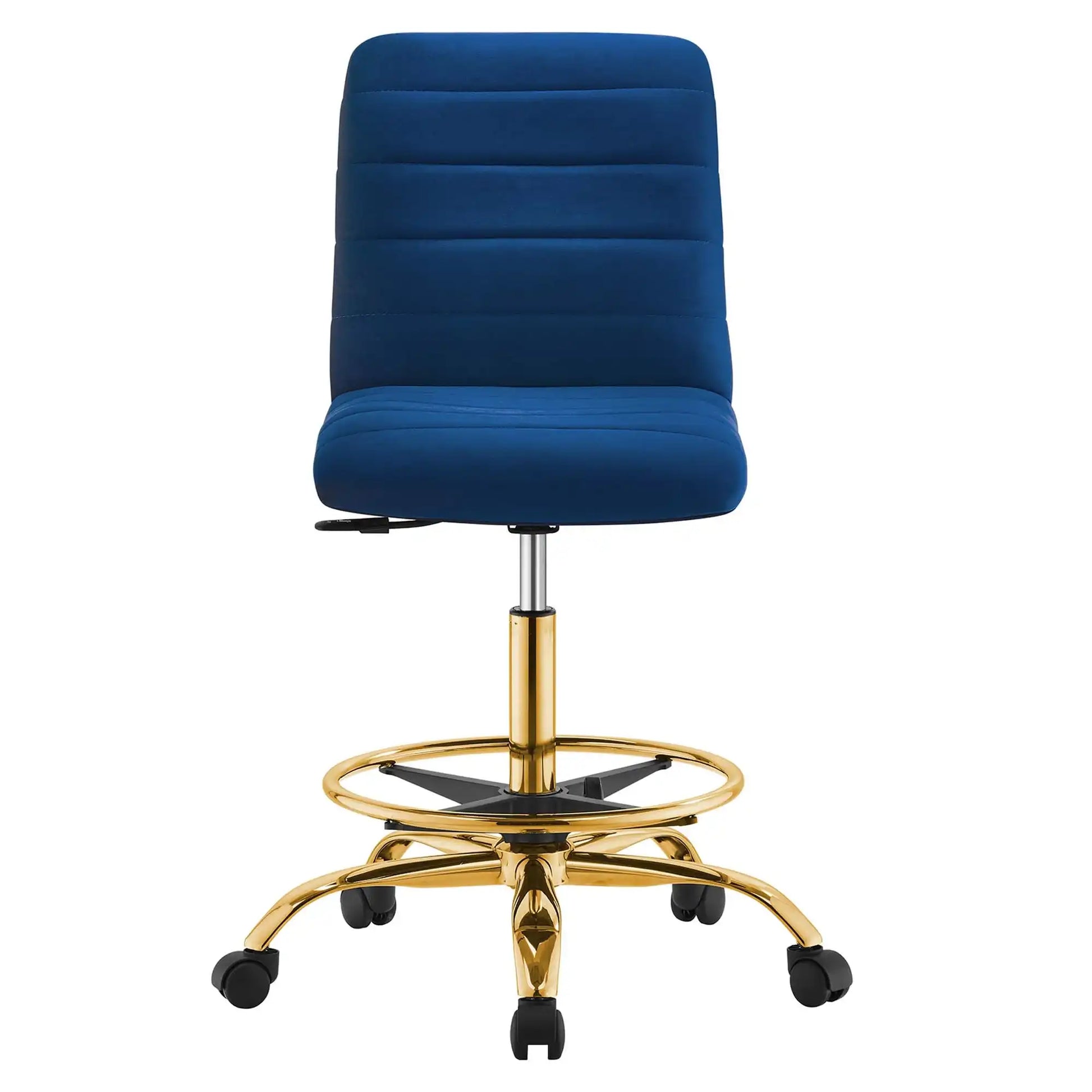 Ripple Armless Performance Velvet Drafting Chair by Modway - Best Buy Furniture