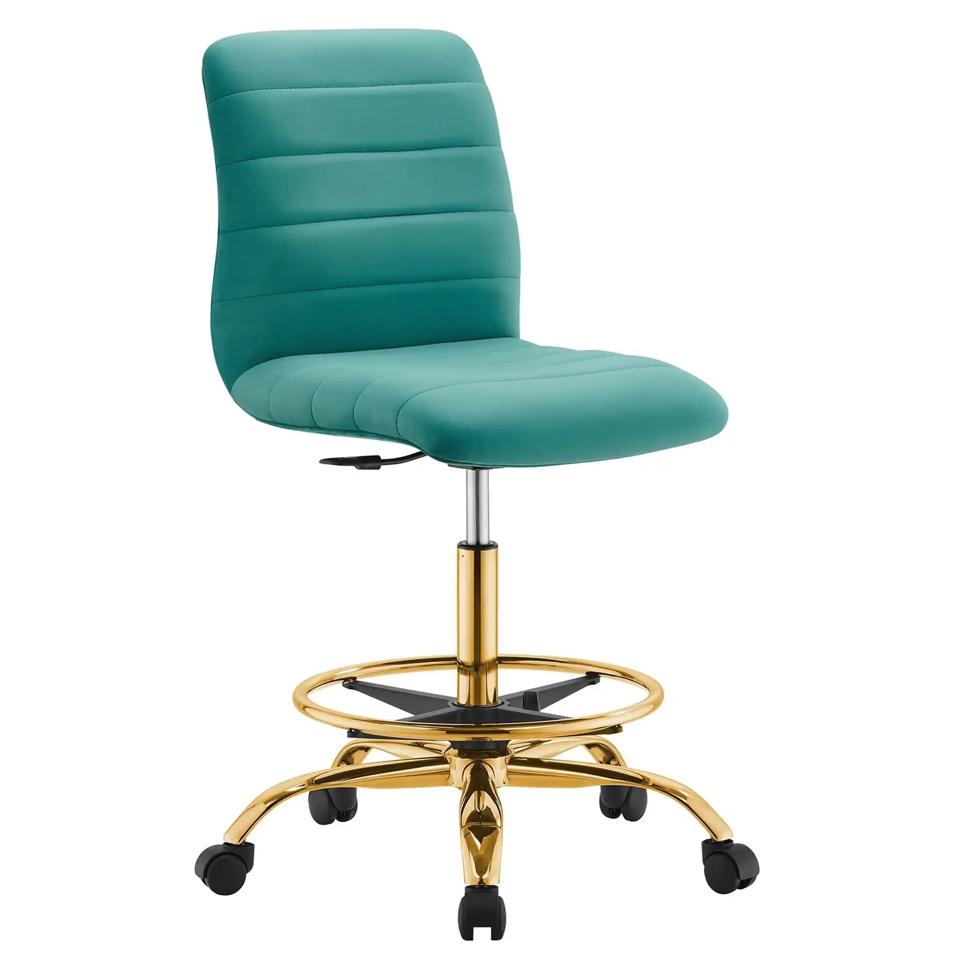 Ripple Armless Performance Velvet Drafting Chair by Modway - Best Buy Furniture