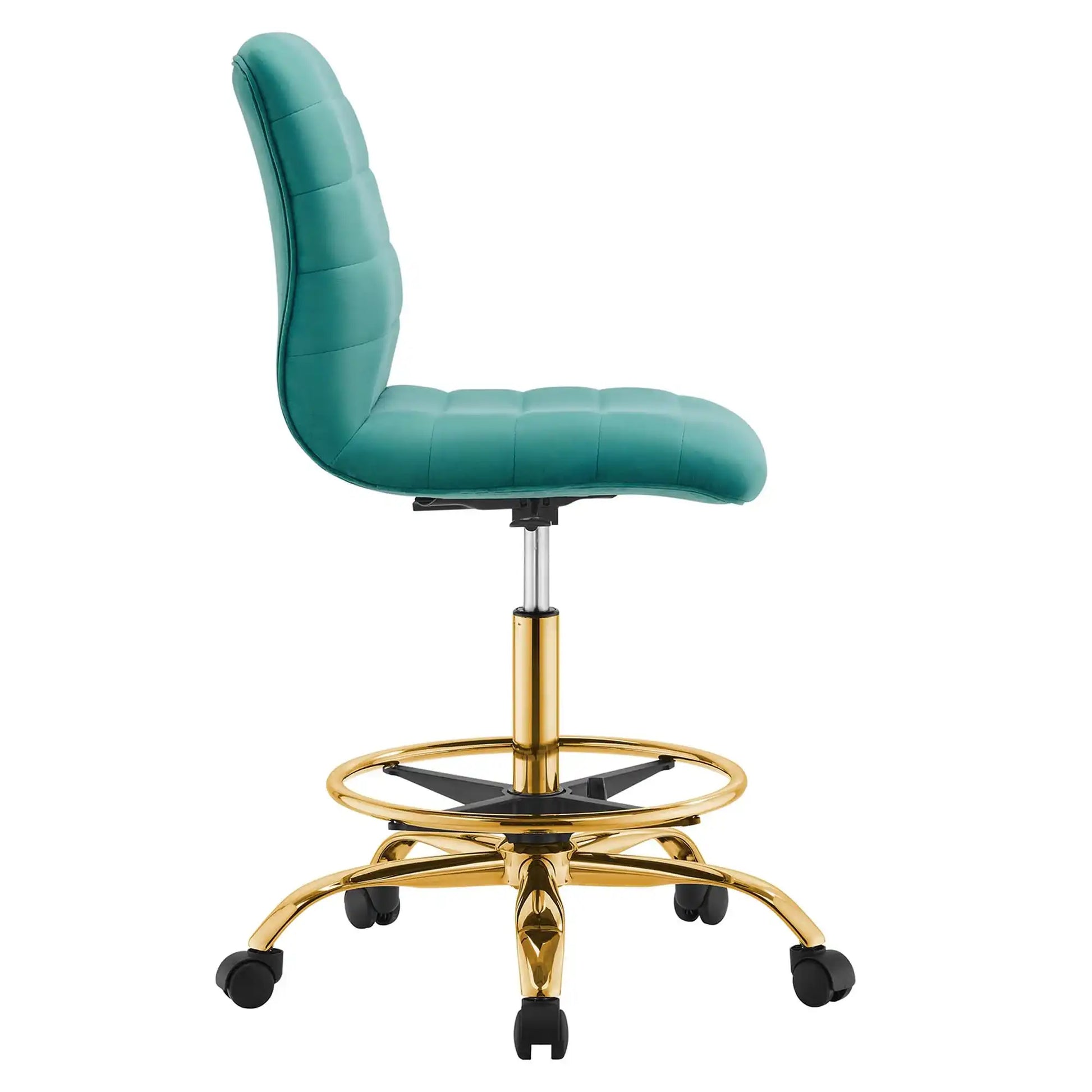 Ripple Armless Performance Velvet Drafting Chair by Modway - Best Buy Furniture