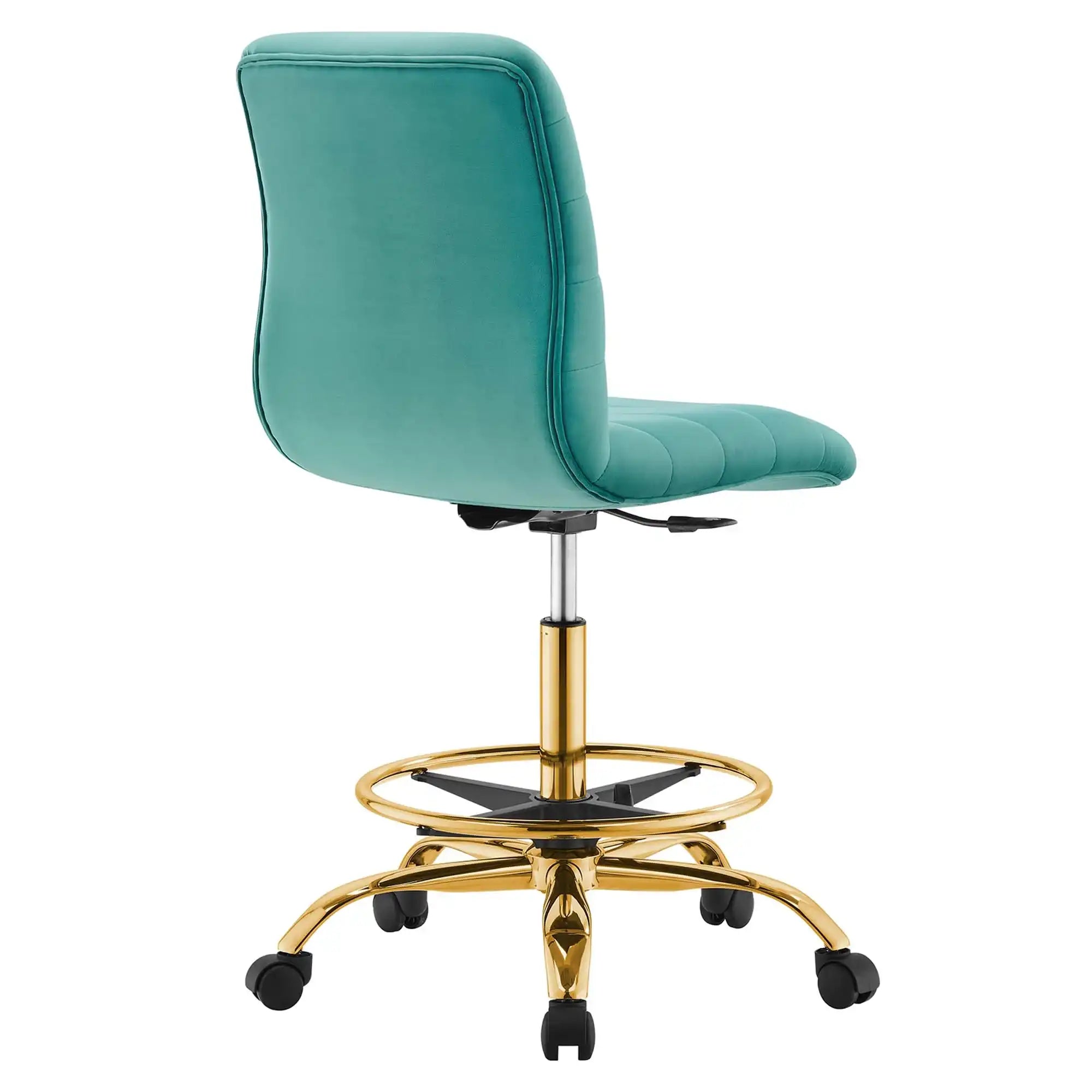 Ripple Armless Performance Velvet Drafting Chair by Modway - Best Buy Furniture