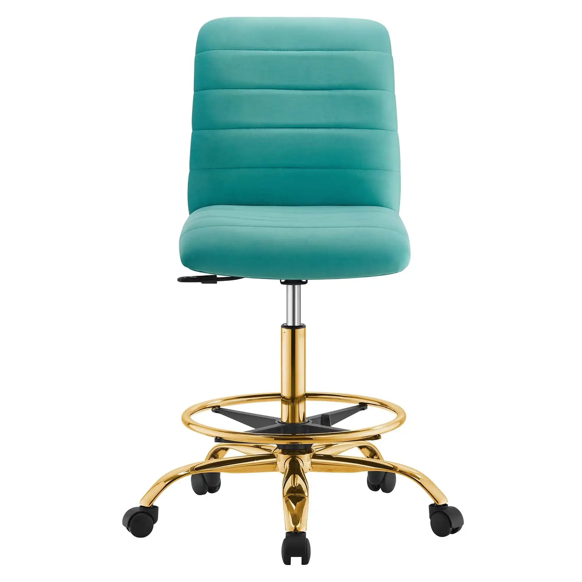 Ripple Armless Performance Velvet Drafting Chair by Modway - Best Buy Furniture