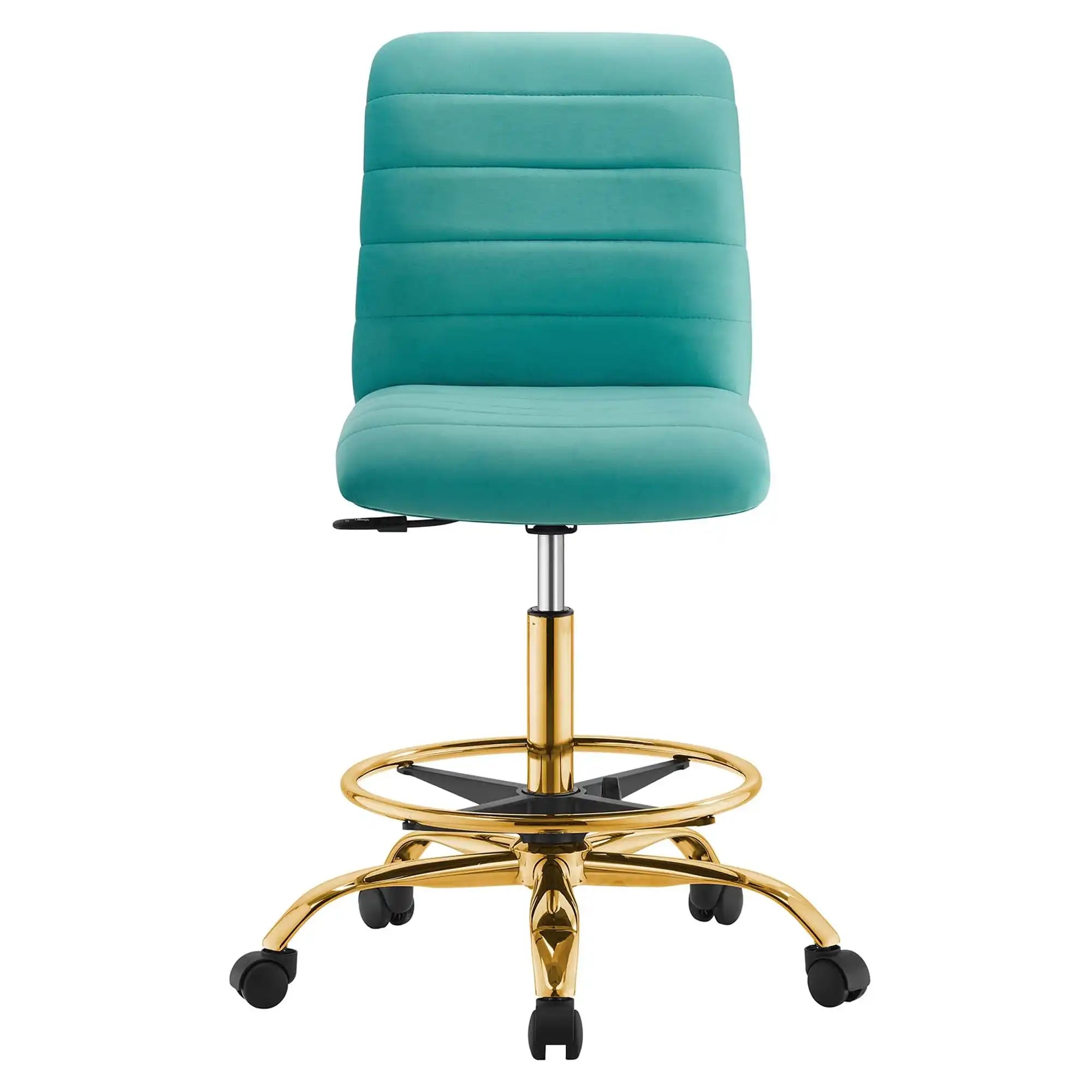Ripple Armless Performance Velvet Drafting Chair by Modway - Best Buy Furniture