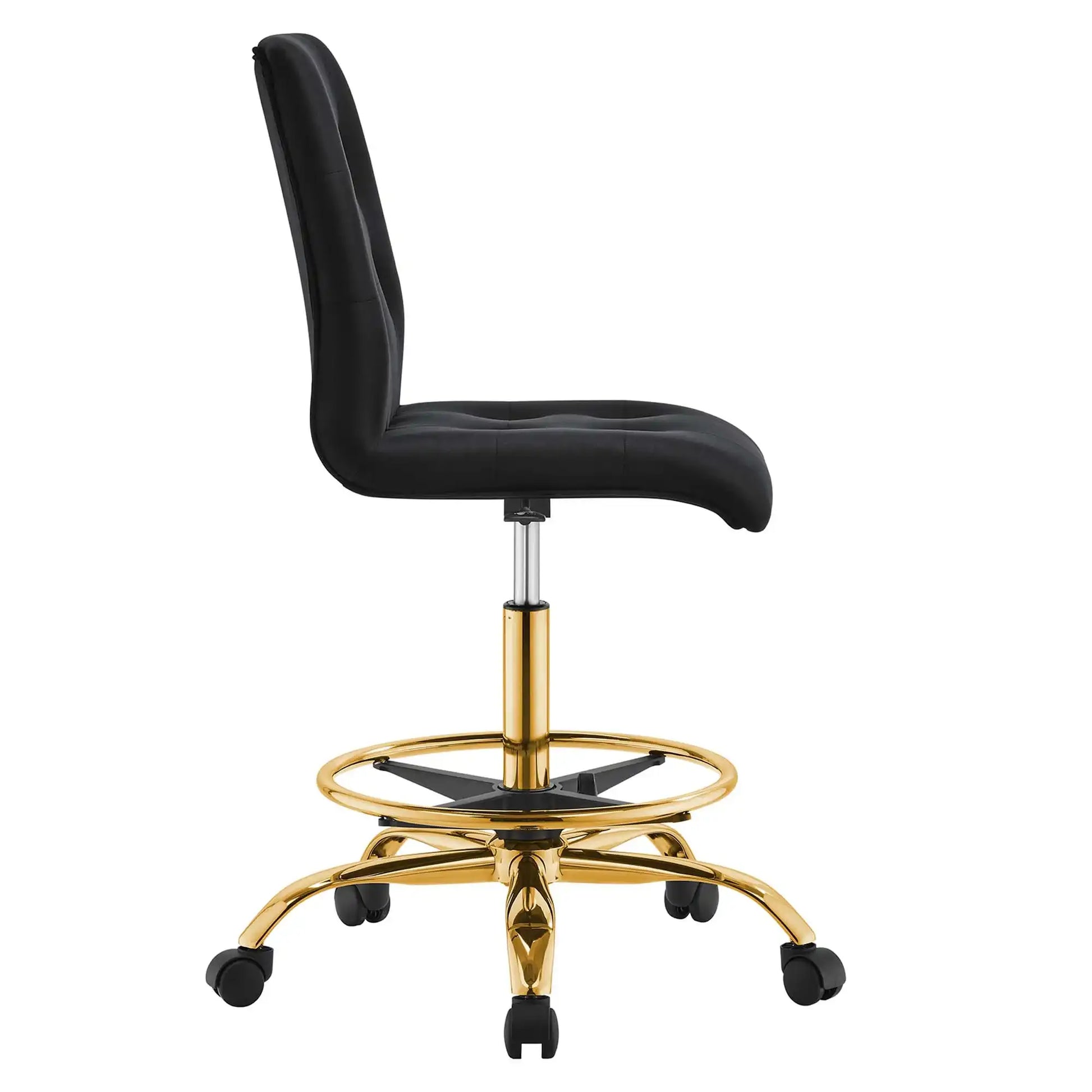 Prim Armless Performance Velvet Drafting Chair by Modway - Best Buy Furniture
