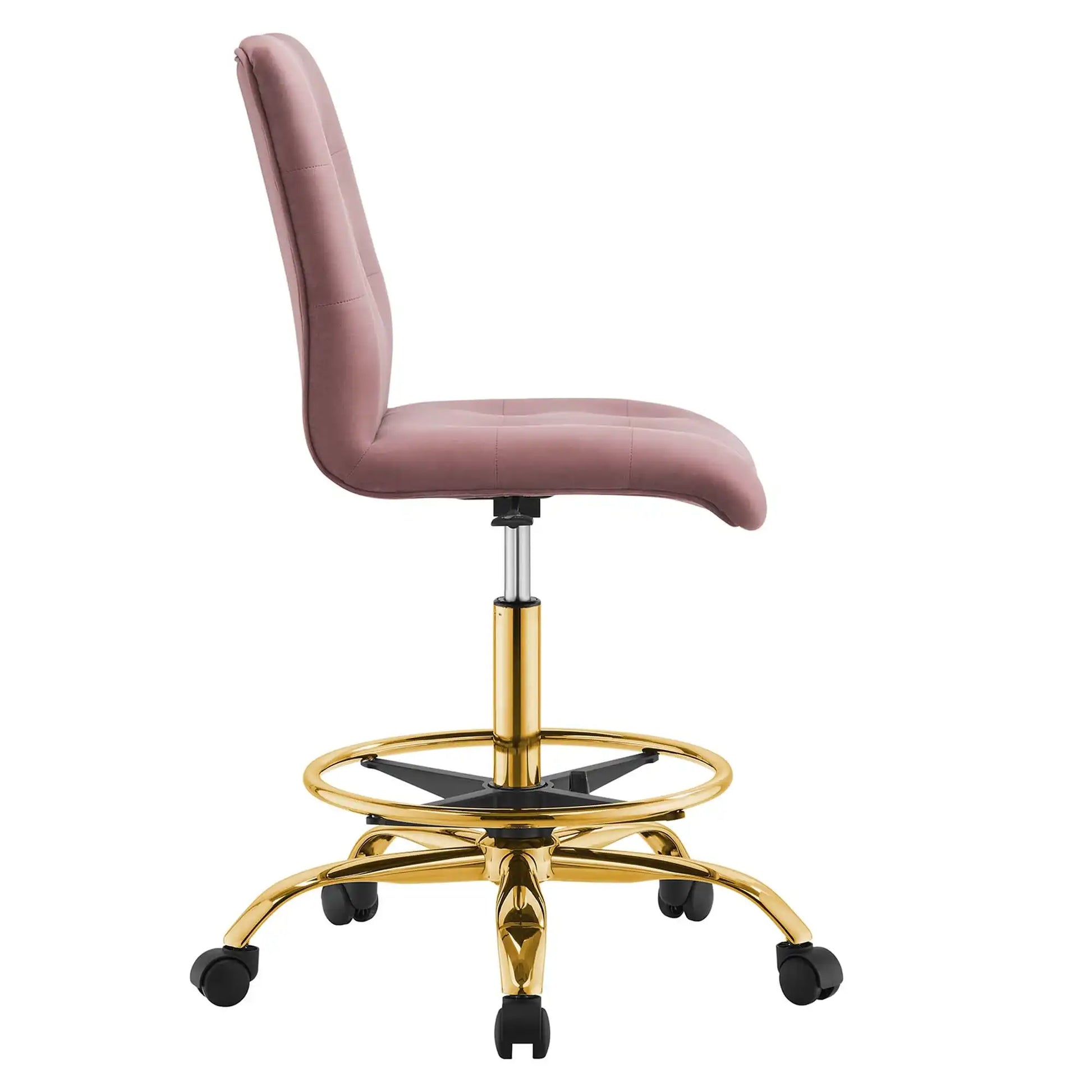 Prim Armless Performance Velvet Drafting Chair by Modway - Best Buy Furniture