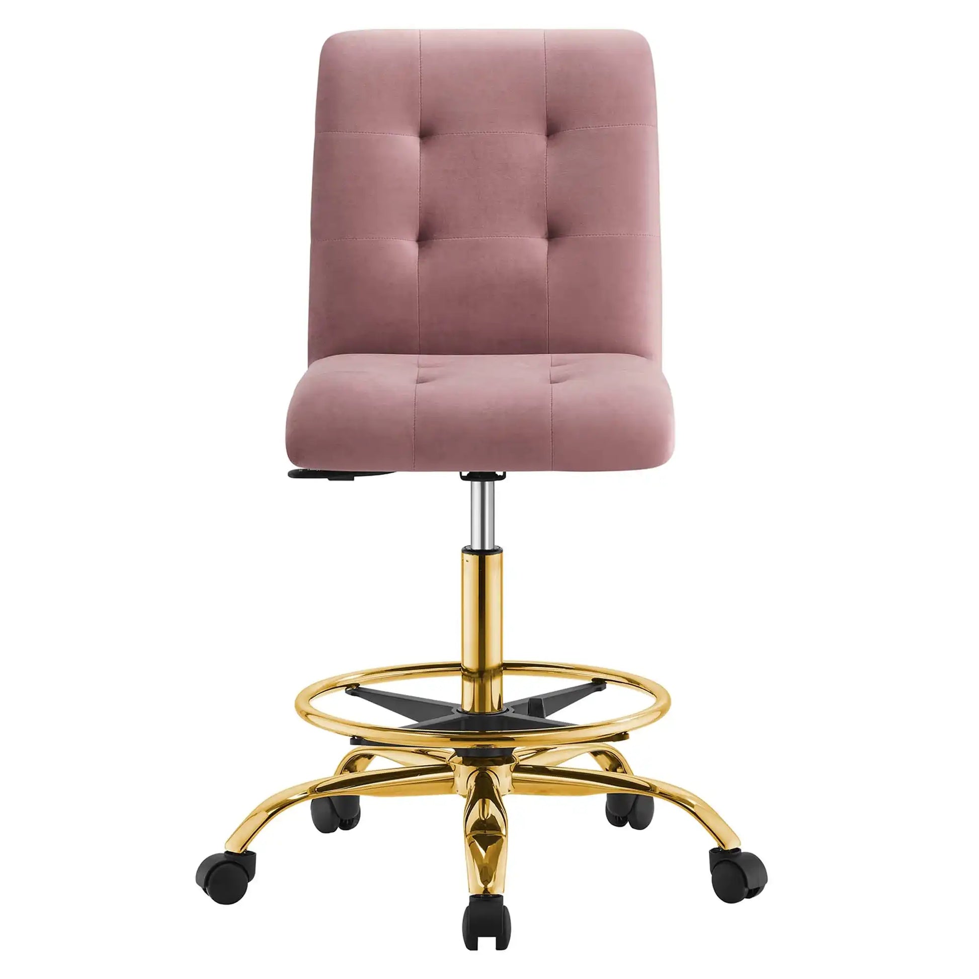 Prim Armless Performance Velvet Drafting Chair by Modway - Best Buy Furniture