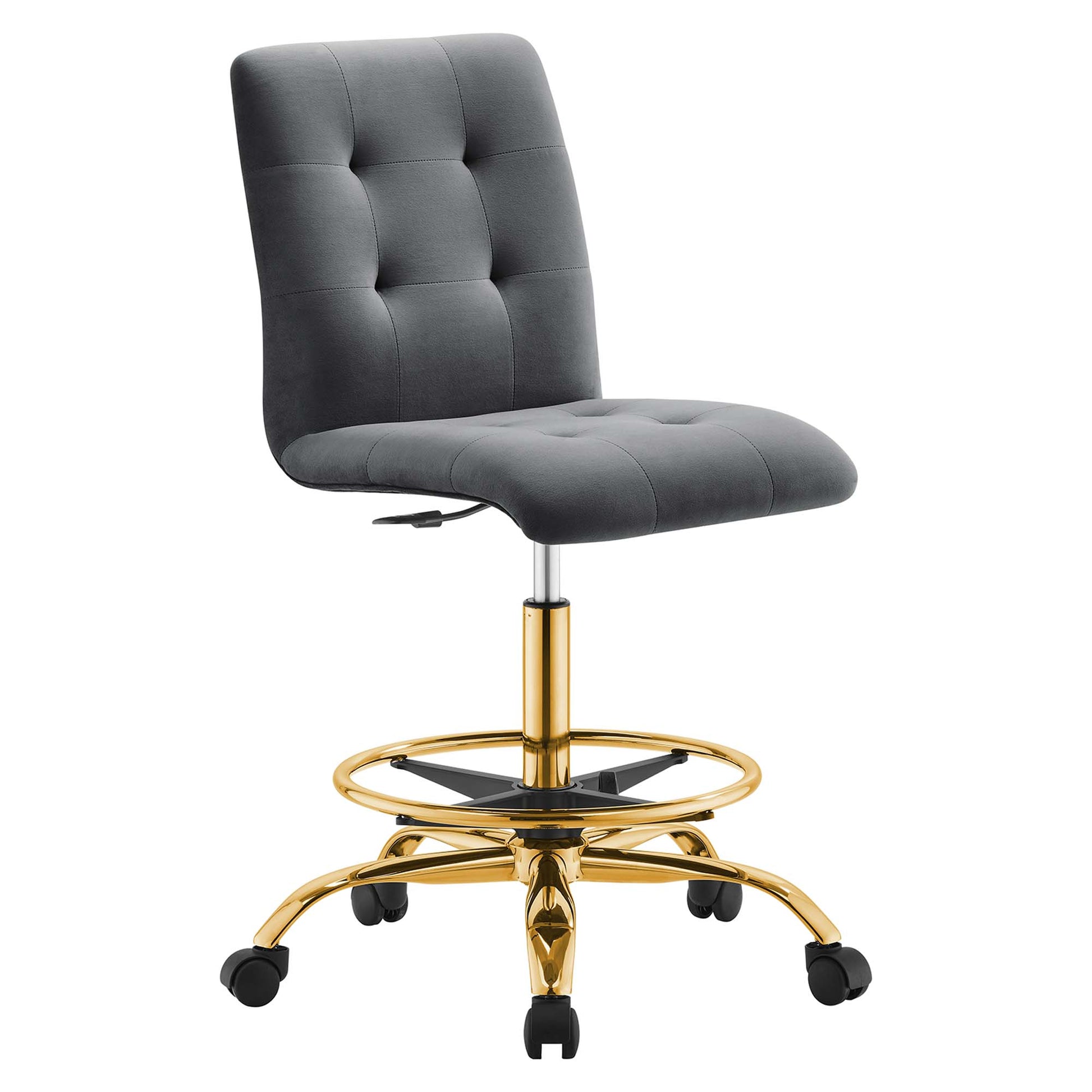 Prim Armless Performance Velvet Drafting Chair by Modway - Best Buy Furniture