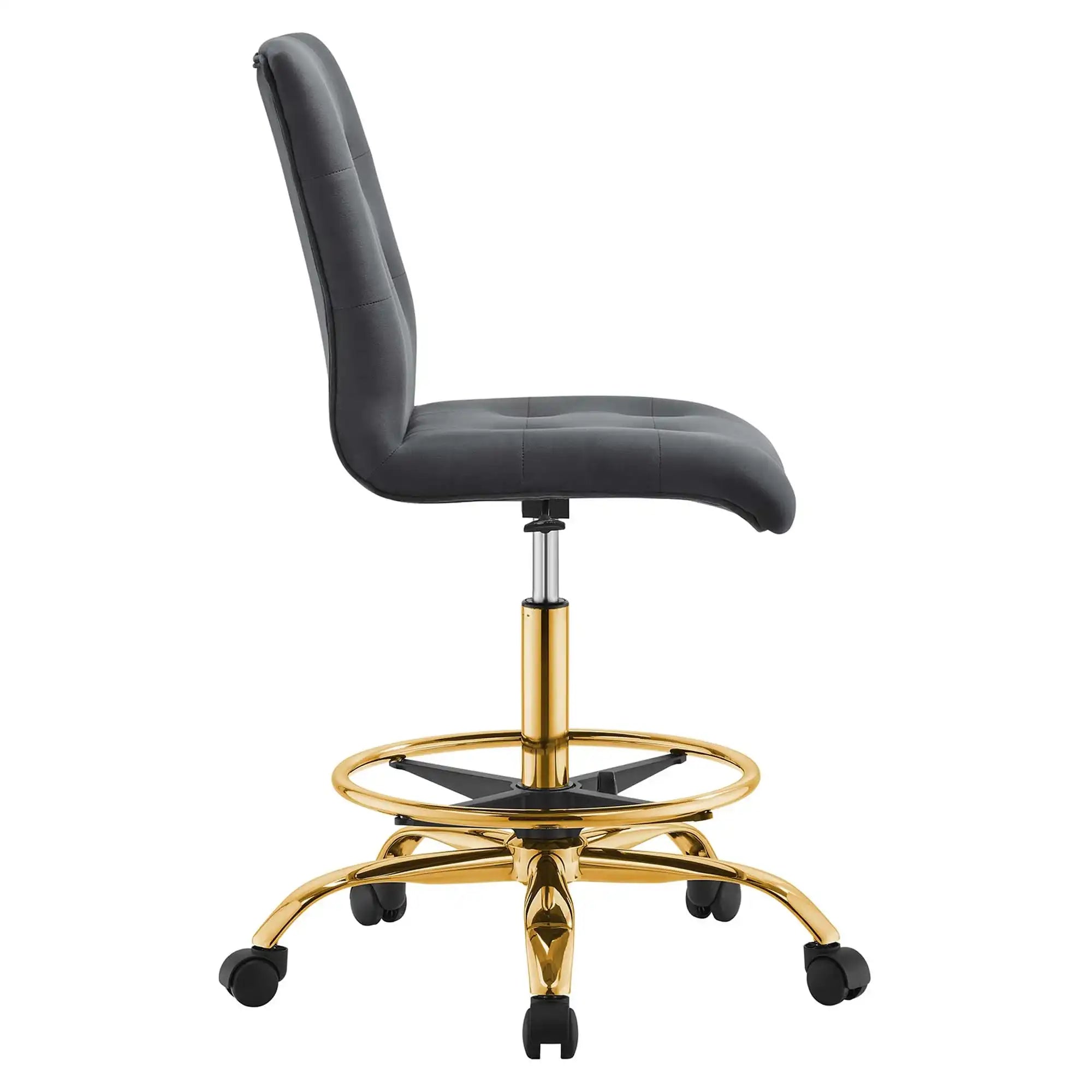Prim Armless Performance Velvet Drafting Chair by Modway - Best Buy Furniture