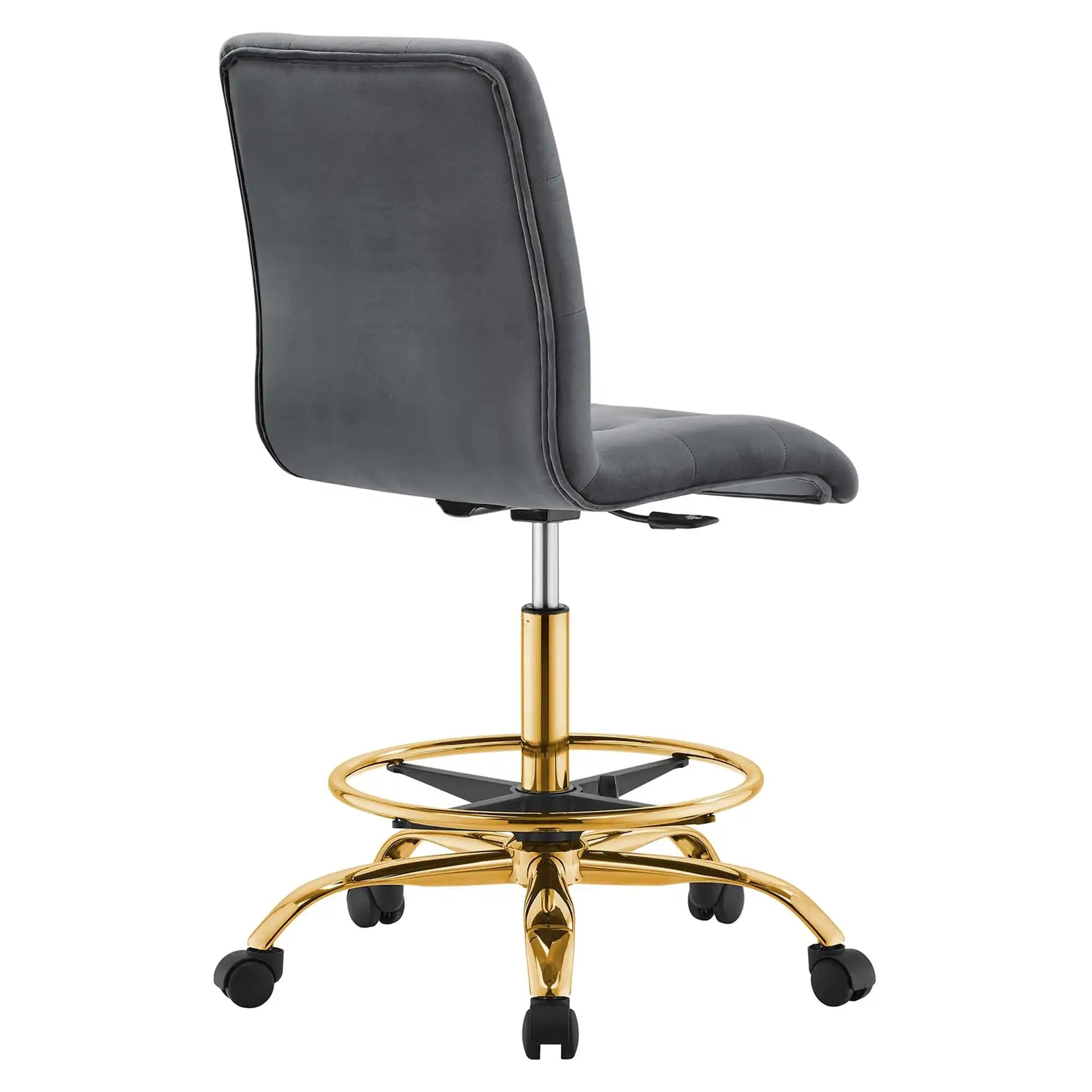 Prim Armless Performance Velvet Drafting Chair by Modway - Best Buy Furniture