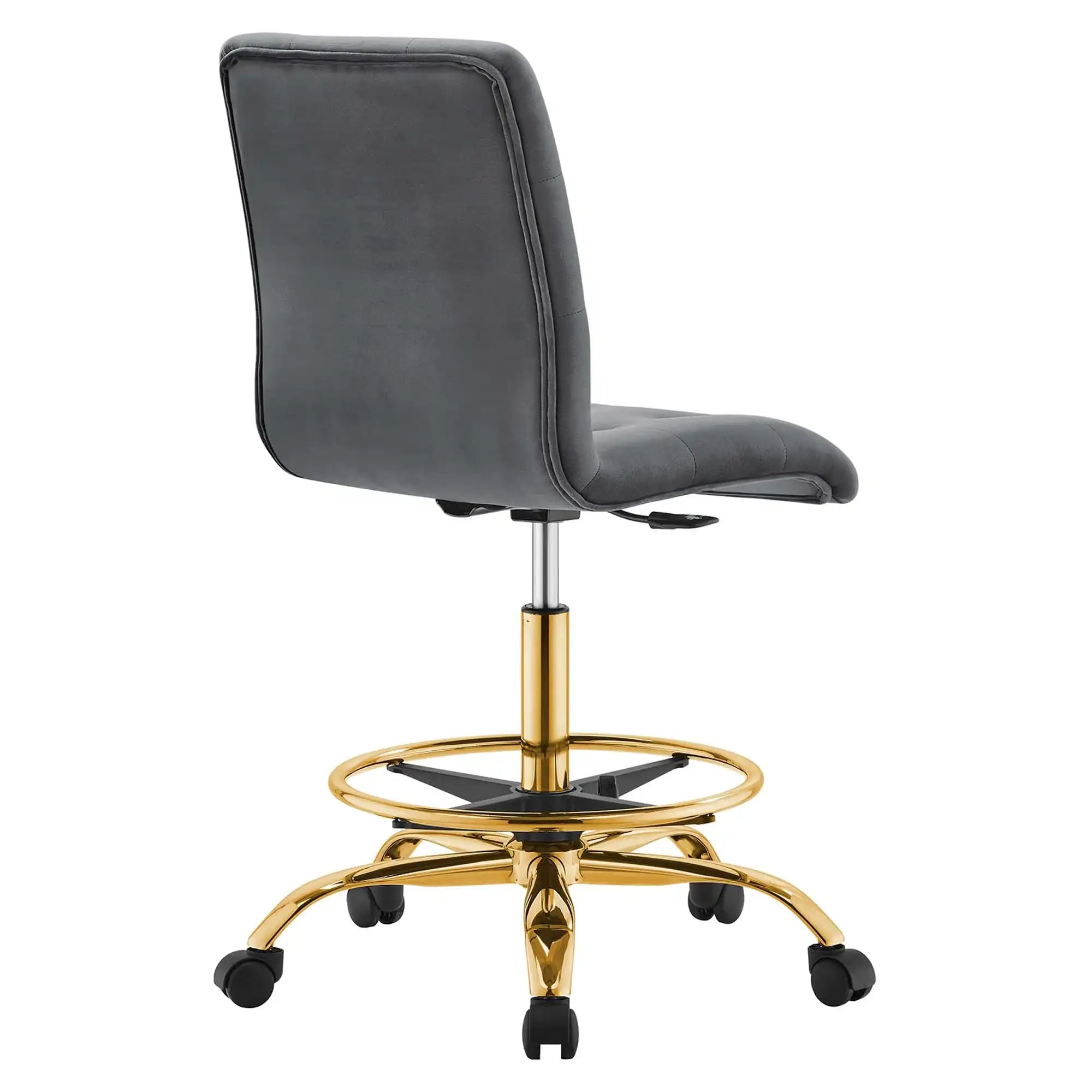 Prim Armless Performance Velvet Drafting Chair by Modway - Best Buy Furniture