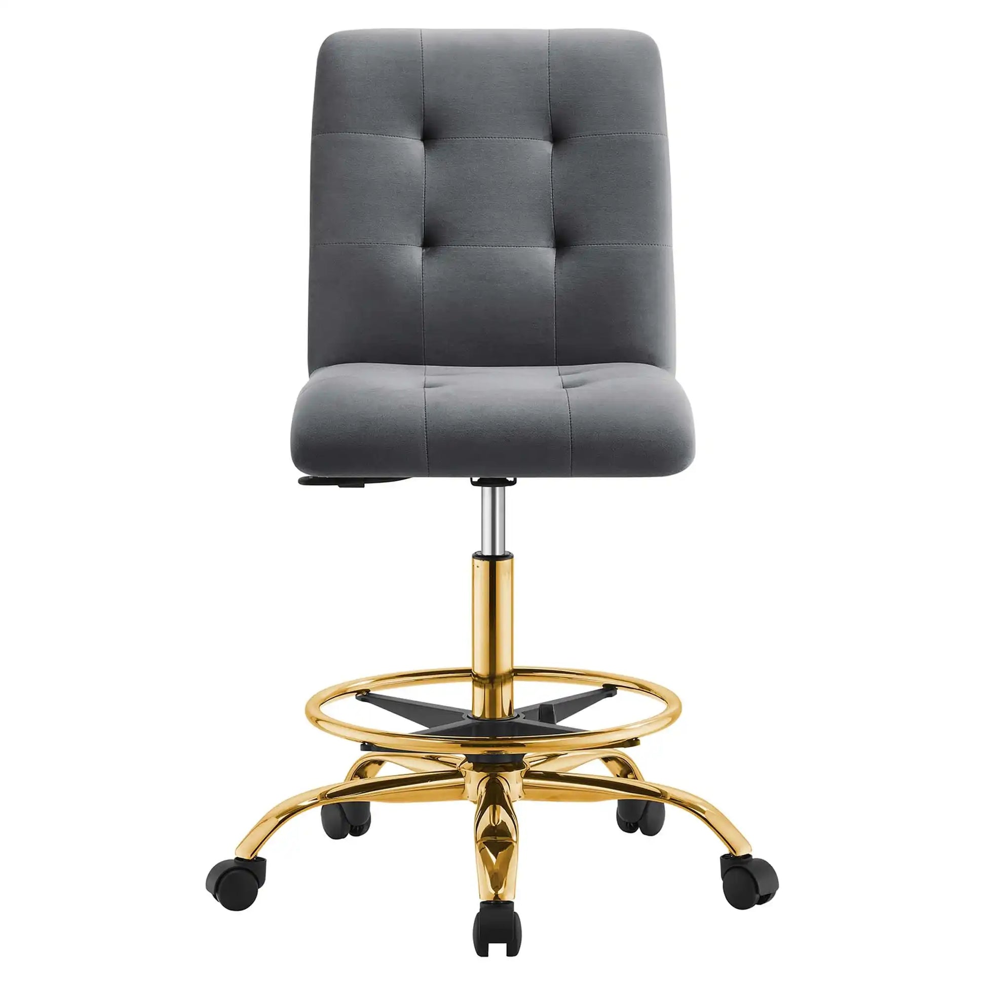 Prim Armless Performance Velvet Drafting Chair by Modway - Best Buy Furniture