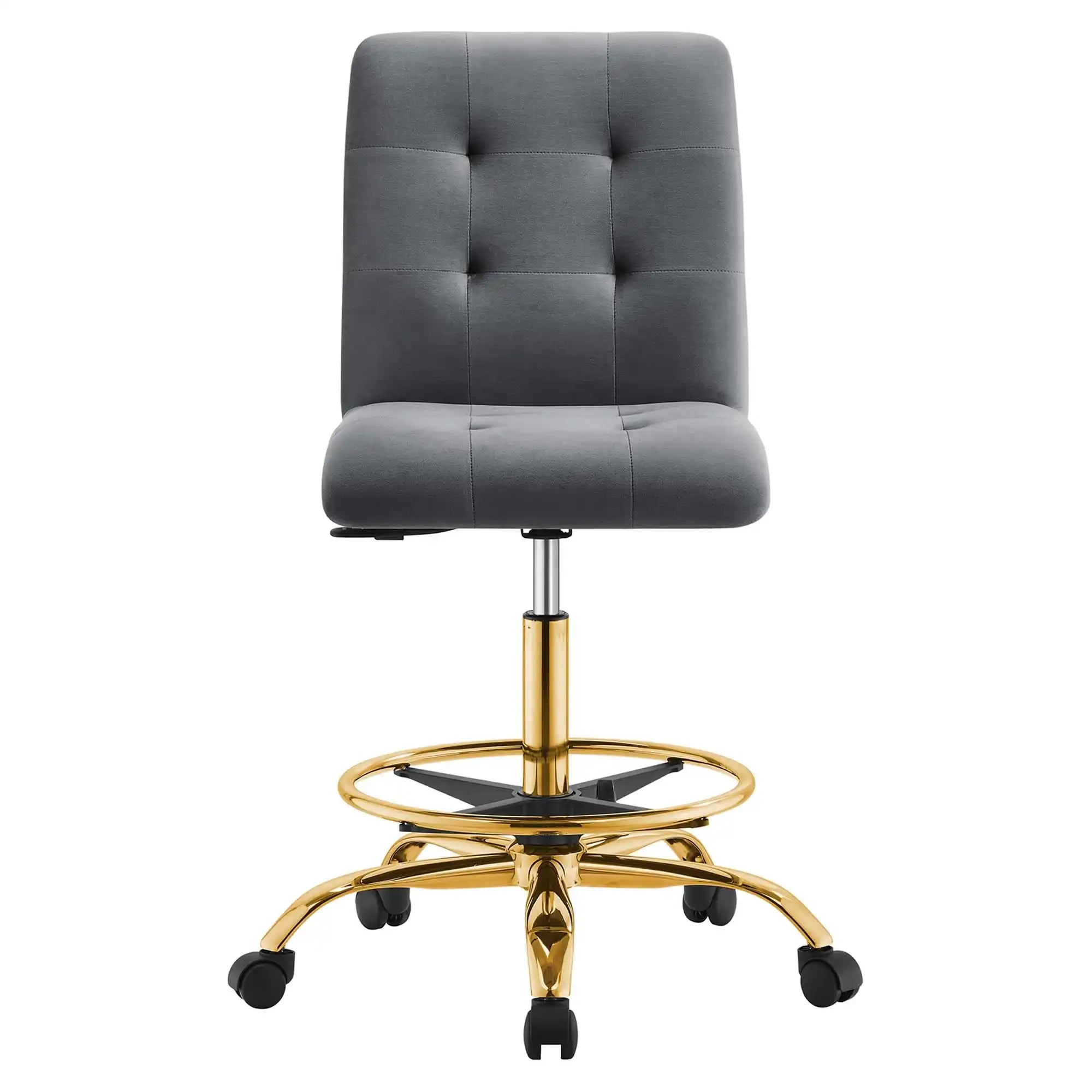 Prim Armless Performance Velvet Drafting Chair by Modway - Best Buy Furniture