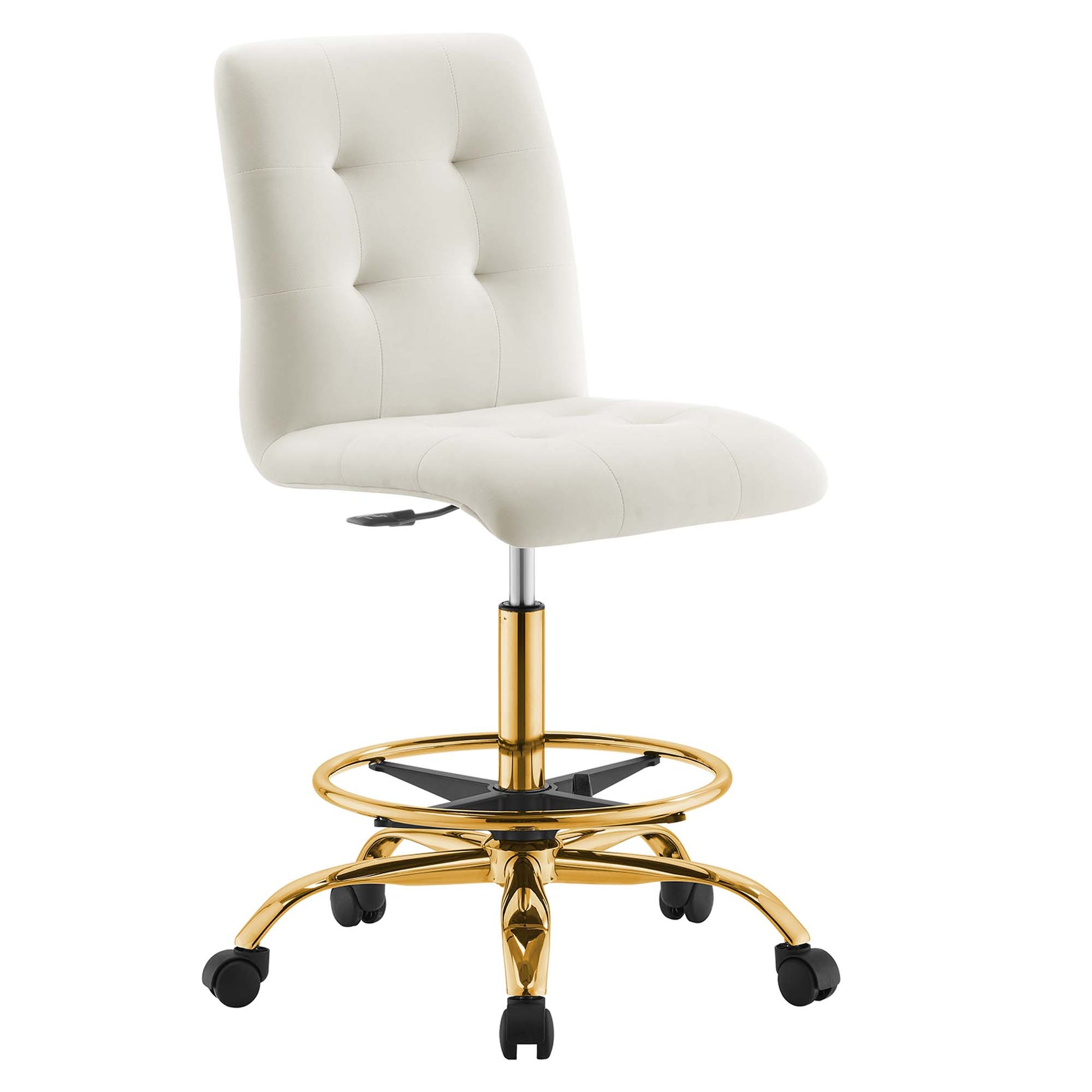 Prim Armless Performance Velvet Drafting Chair by Modway - Best Buy Furniture