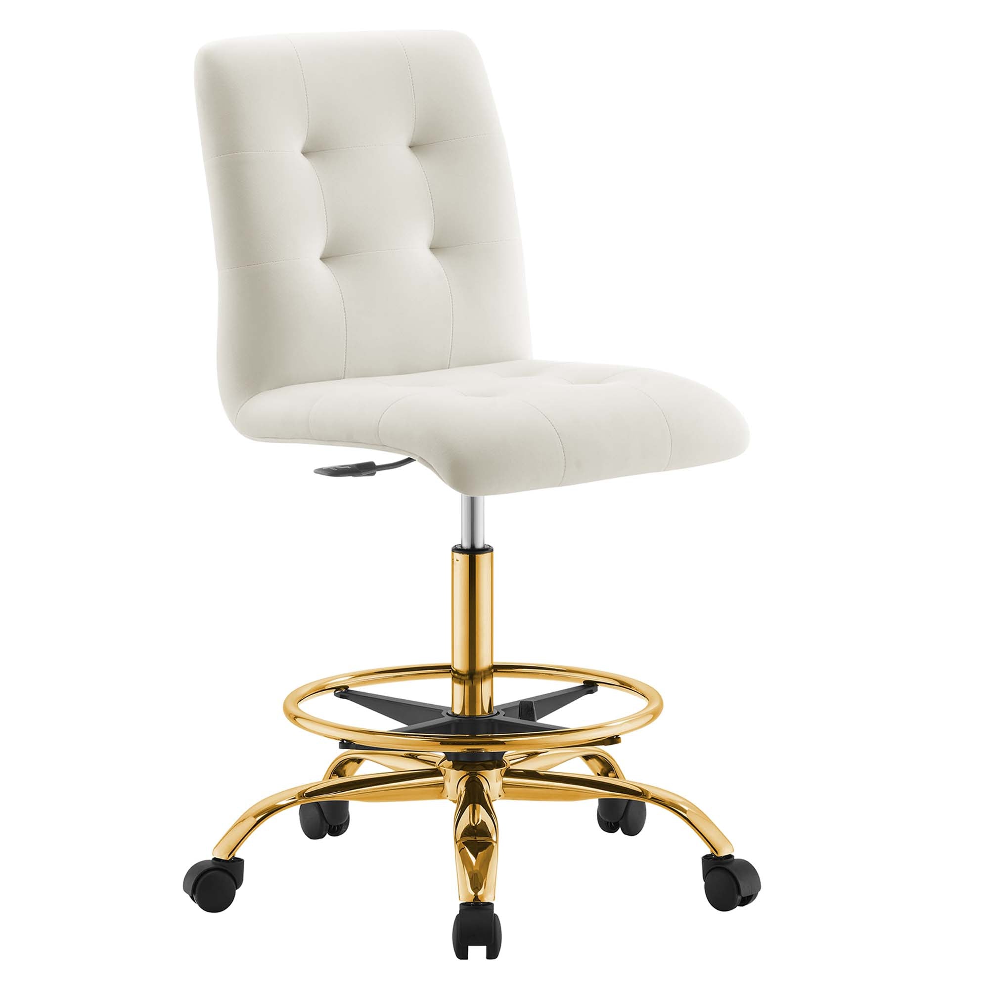 Prim Armless Performance Velvet Drafting Chair by Modway - Best Buy Furniture