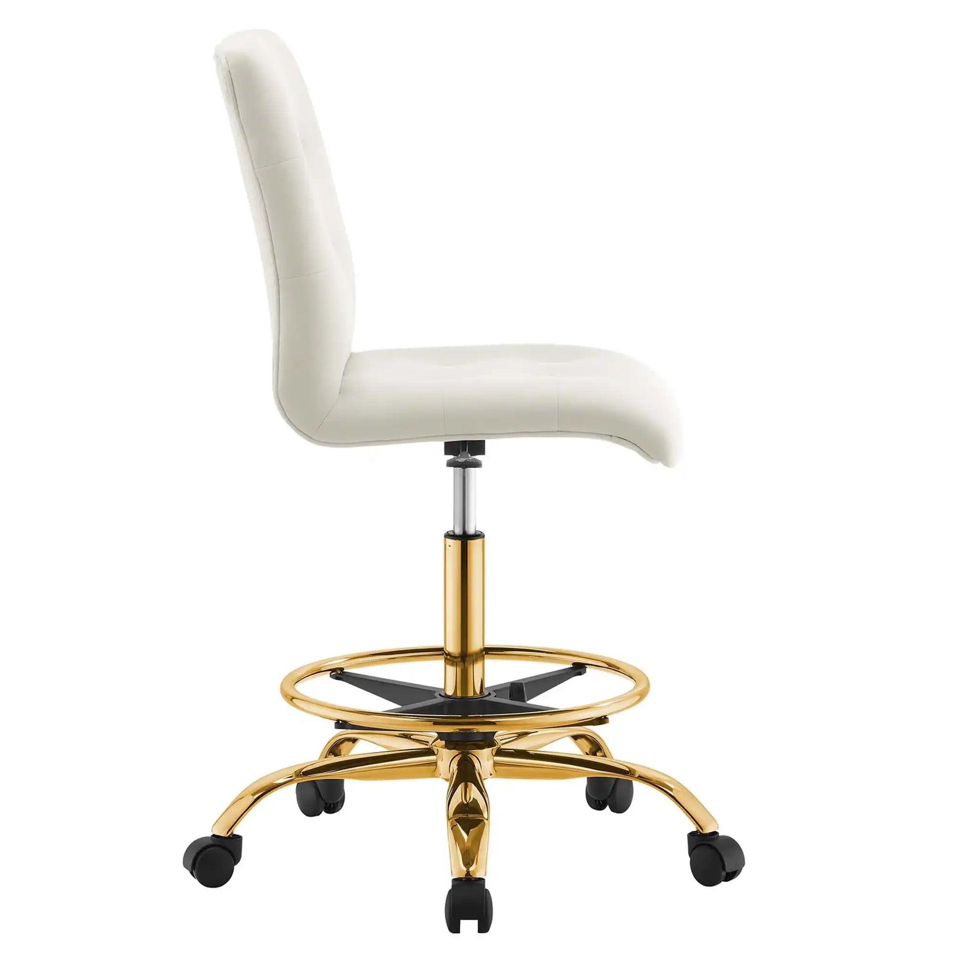 Prim Armless Performance Velvet Drafting Chair by Modway - Best Buy Furniture