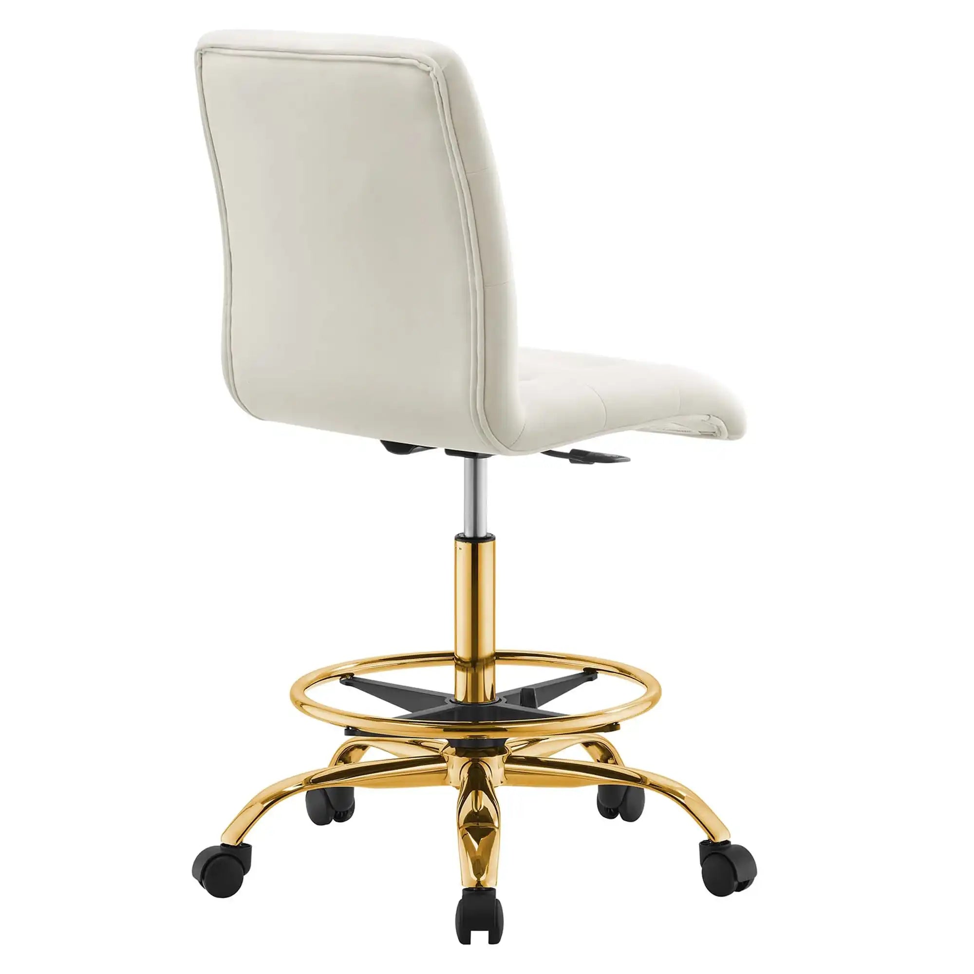 Prim Armless Performance Velvet Drafting Chair by Modway - Best Buy Furniture