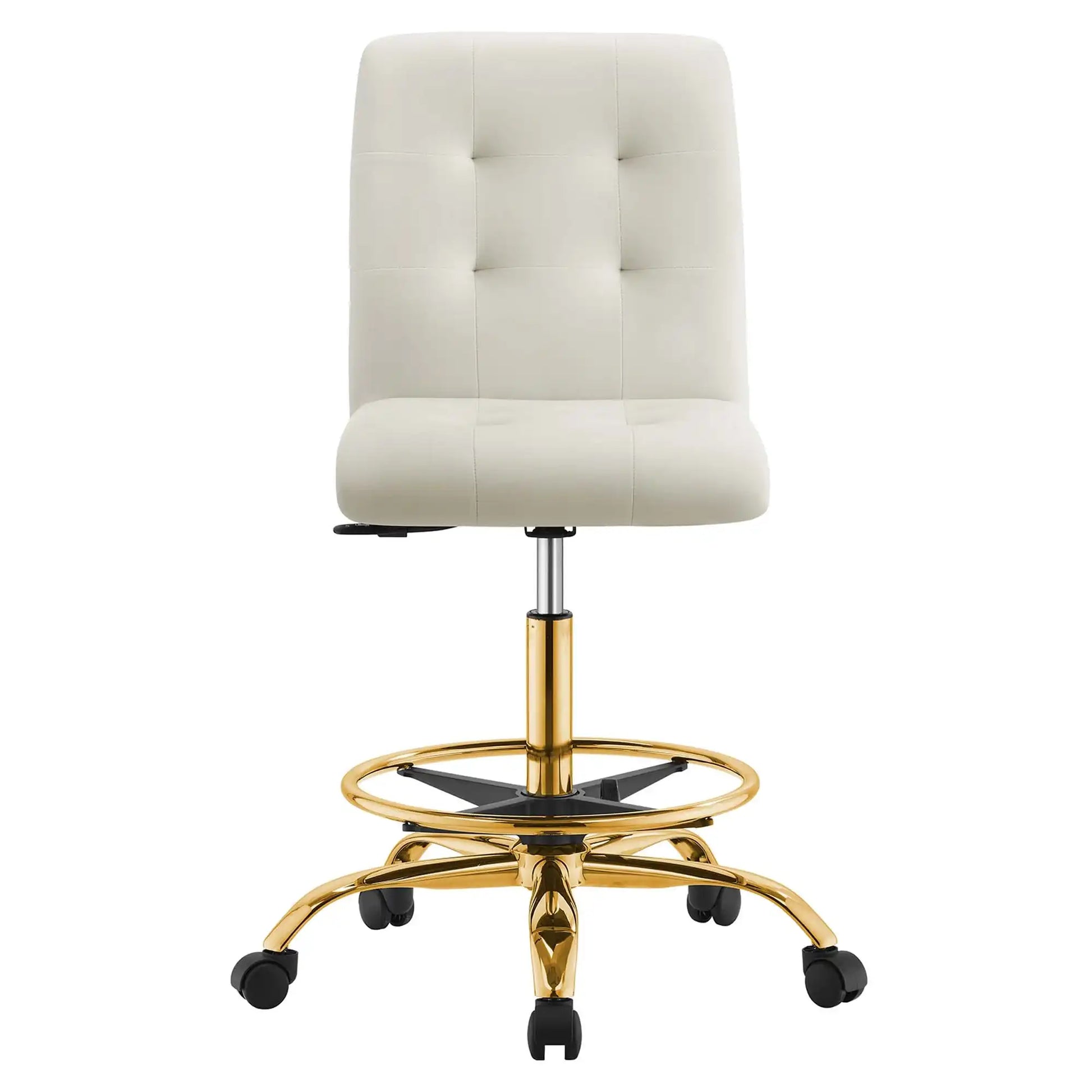 Prim Armless Performance Velvet Drafting Chair by Modway - Best Buy Furniture