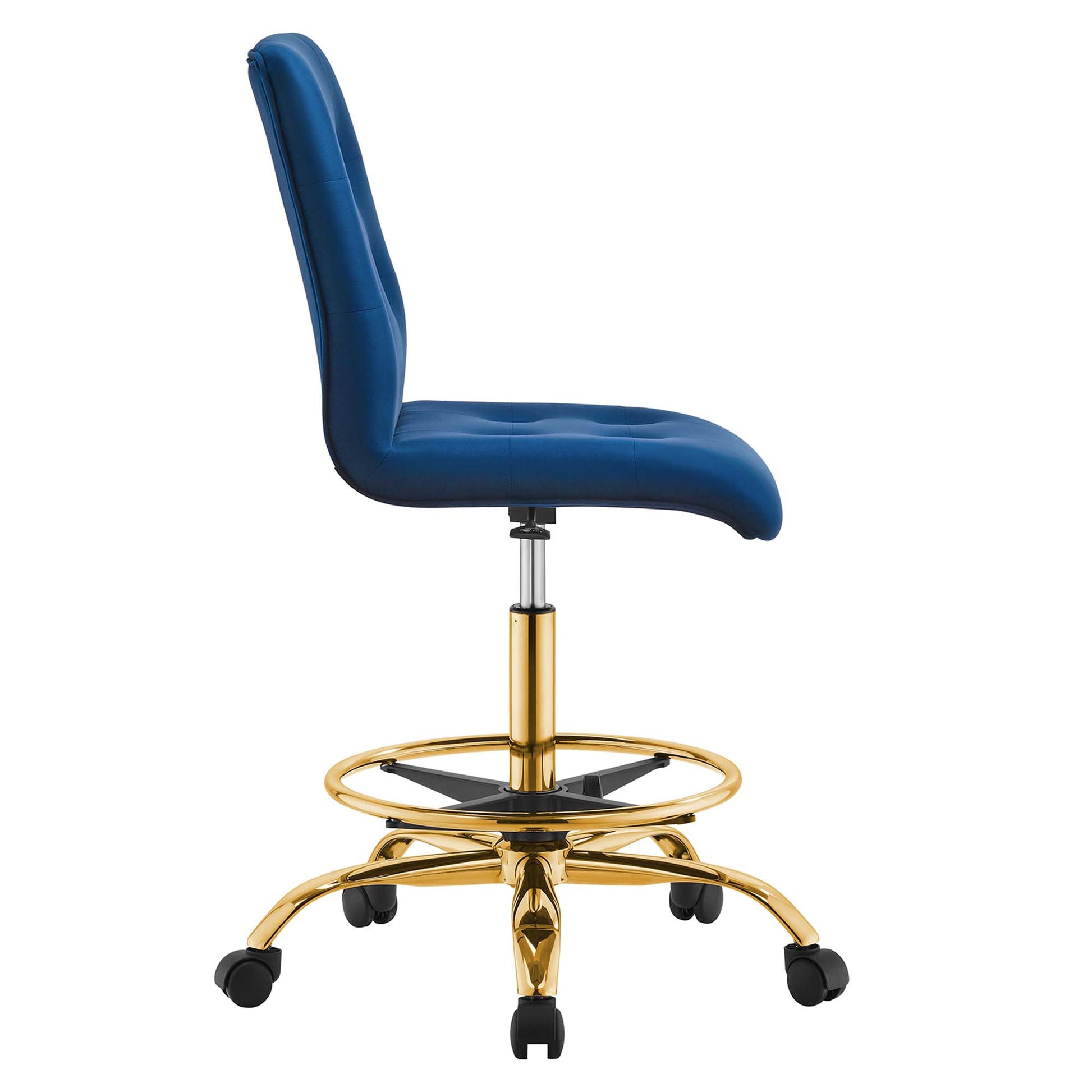 Prim Armless Performance Velvet Drafting Chair by Modway - Best Buy Furniture
